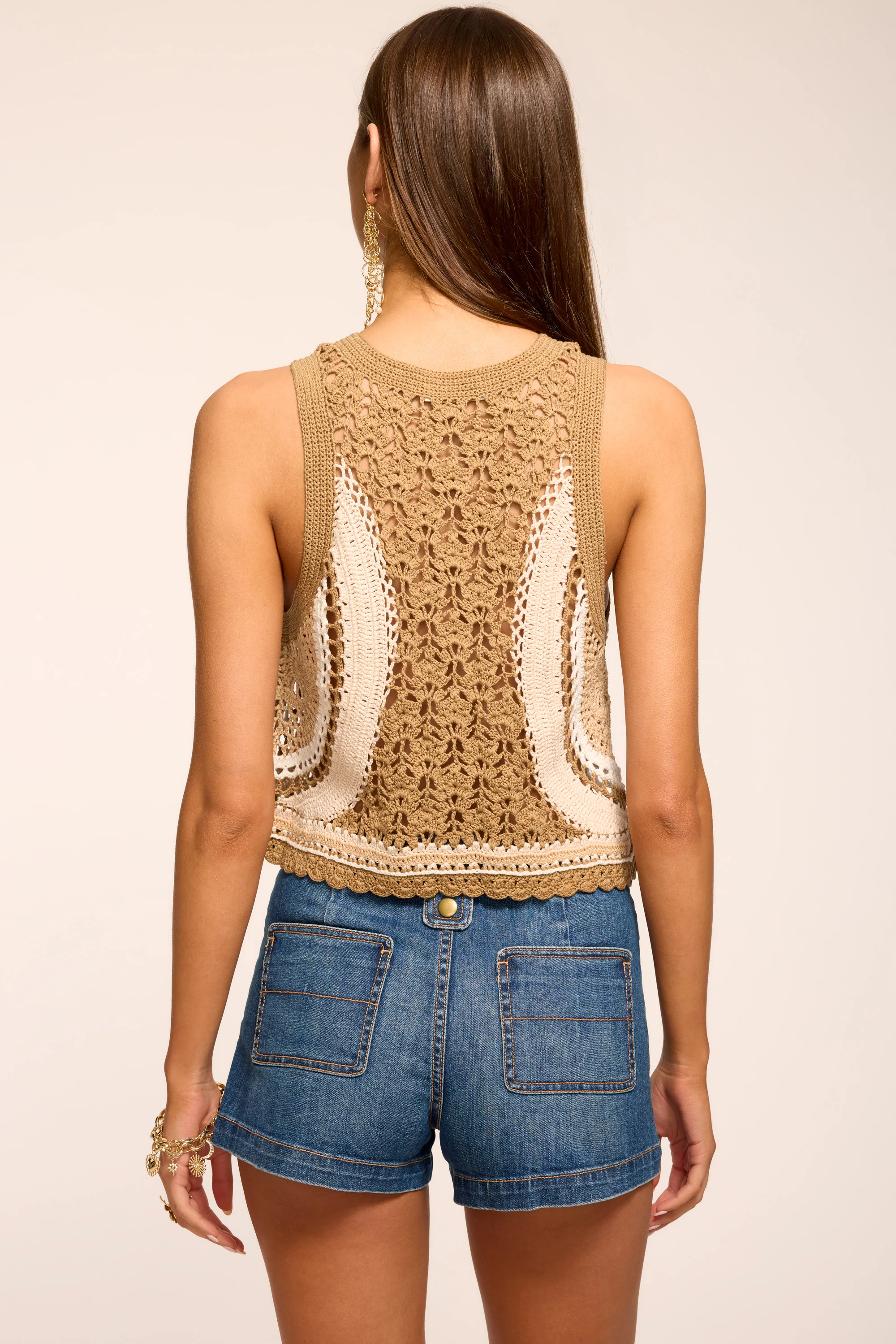 Adriana Crochet Colorblock Tank Top - Image 3