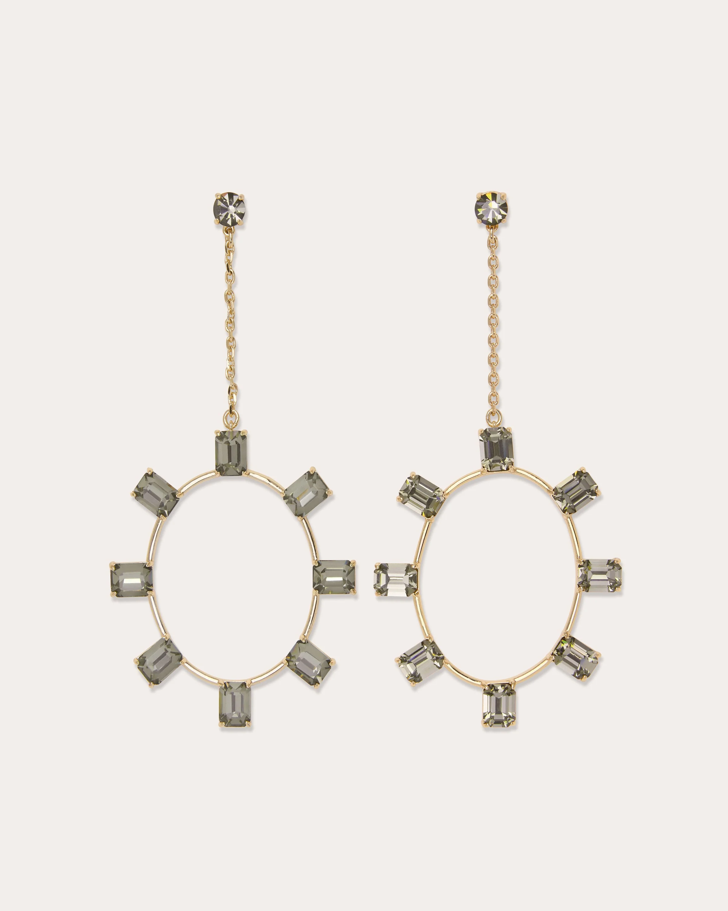 Alanna Stone Drop Earrings | GOLD GRAPHITE - Image 4