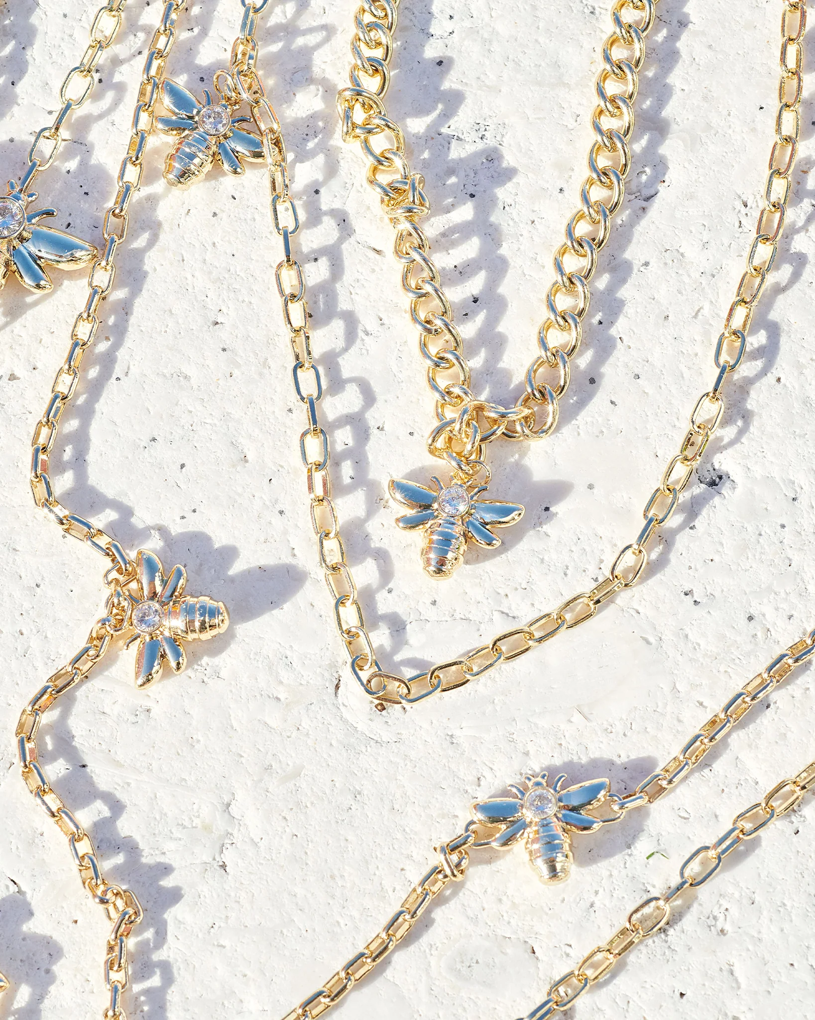 Angie Layered Bee Necklace - Image 4