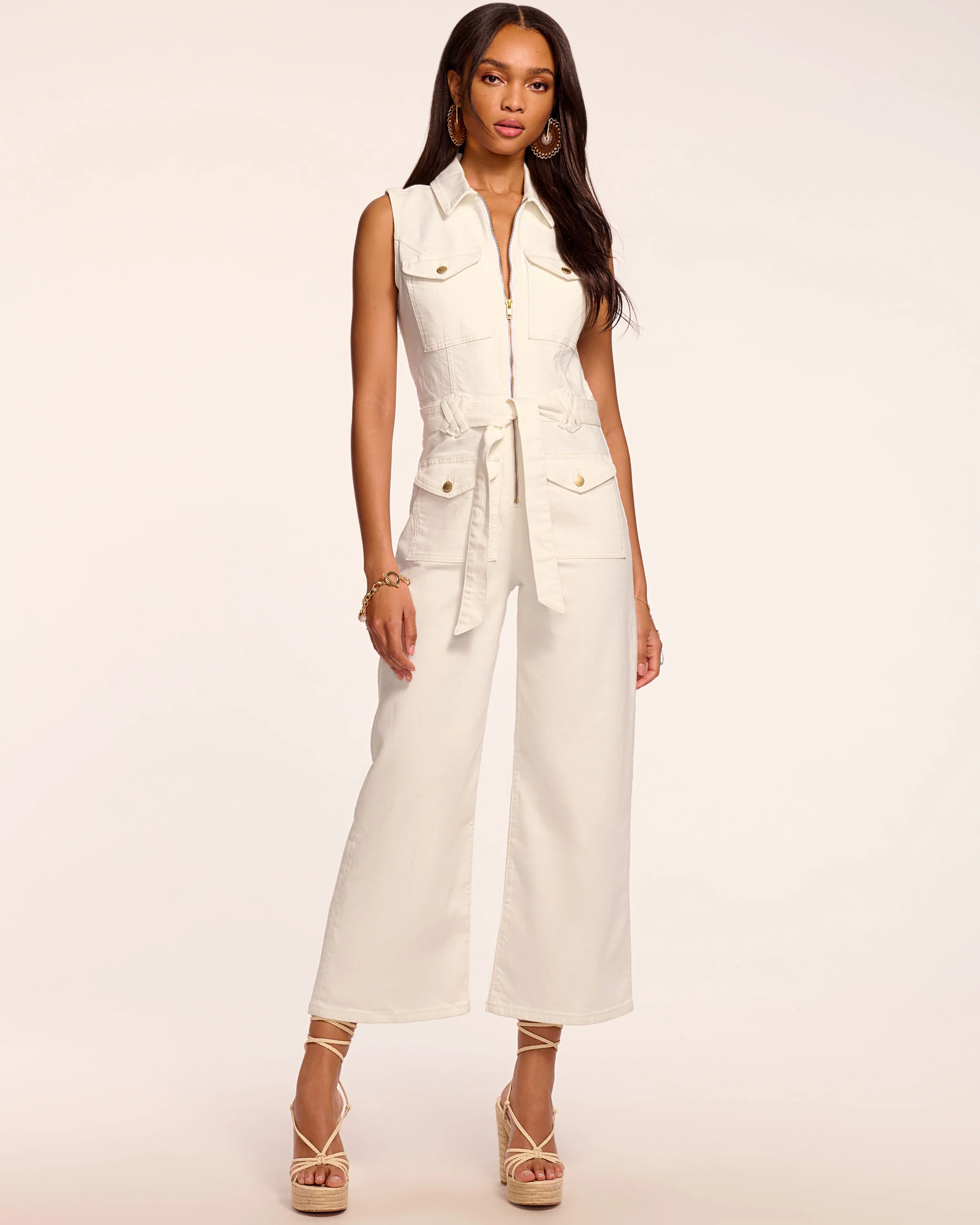 Bell Sleeveless Denim Jumpsuit - Image 6