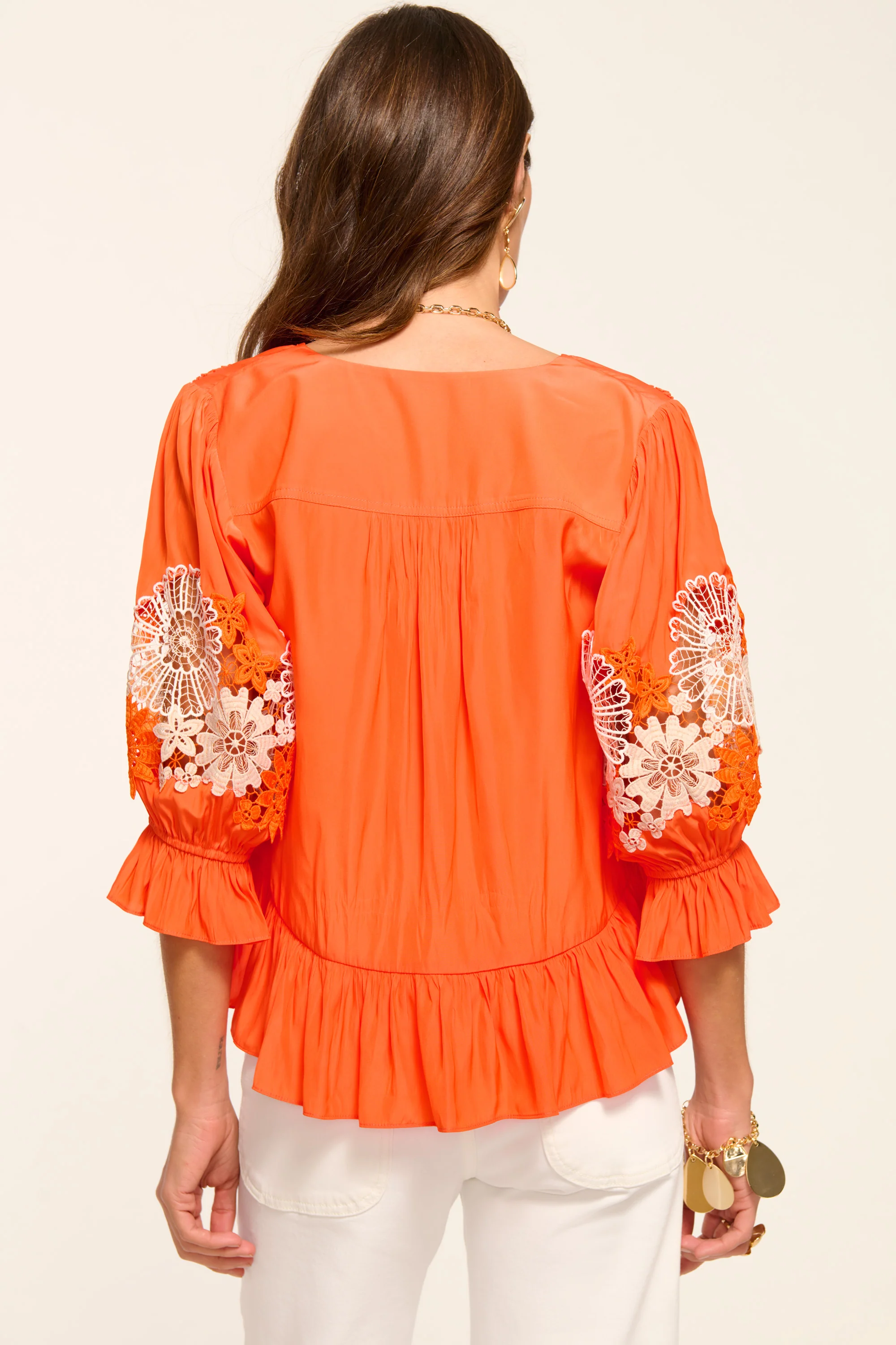 Berry Embroidered Short Sleeve Blouse - Image 3