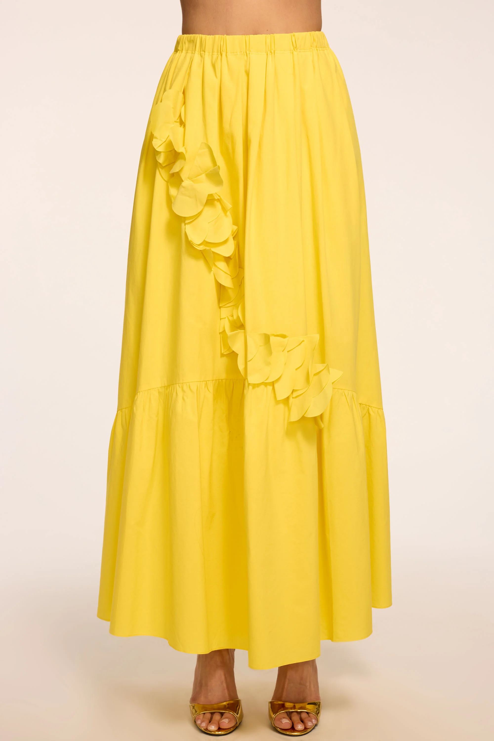 Bridget Embellished Cotton Midi Skirt