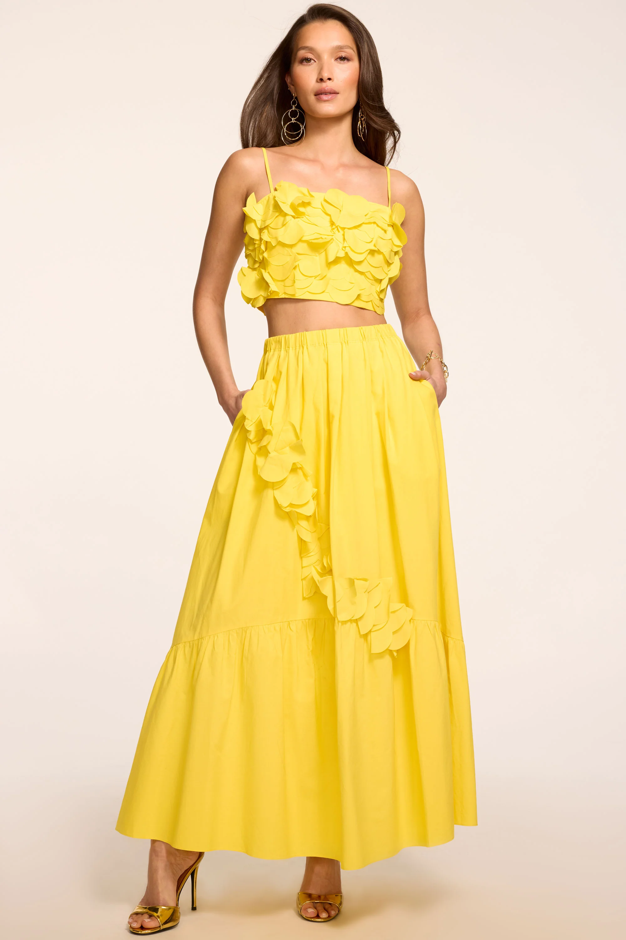 Bridget Embellished Cotton Midi Skirt - Image 2