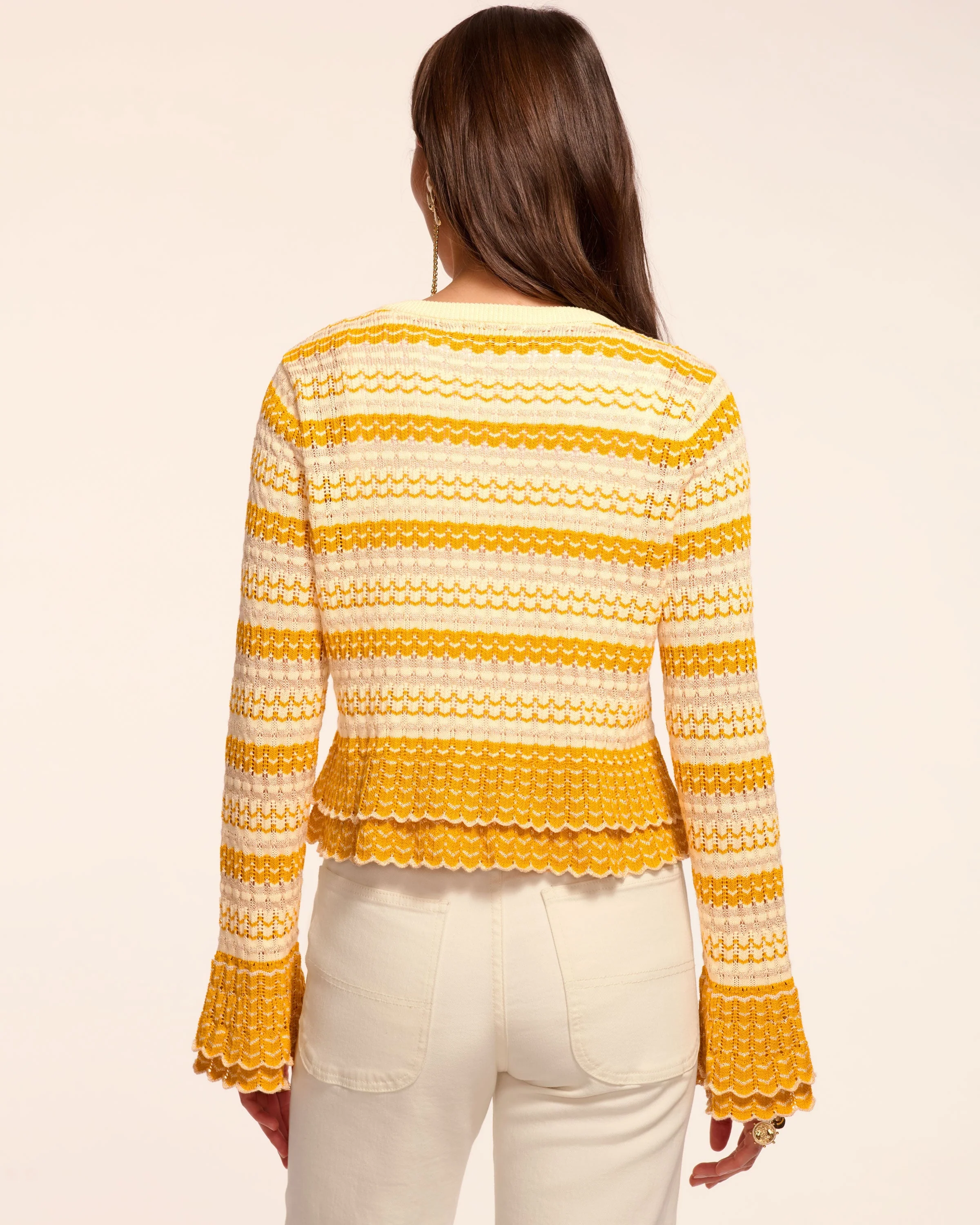 Brit Ruffled Cardigan Sweater - Image 4