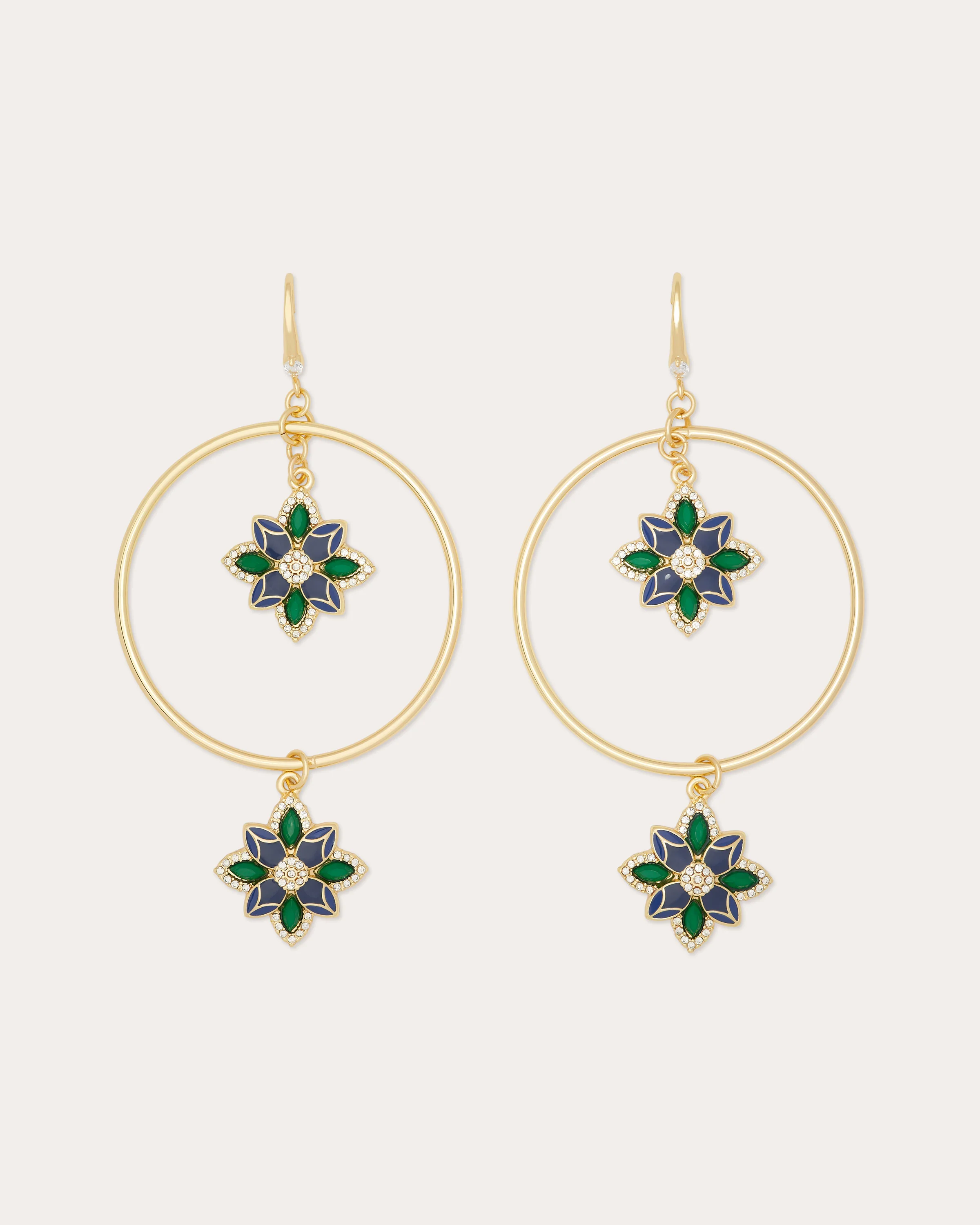 Camila Flower Charm Earrings - Image 2