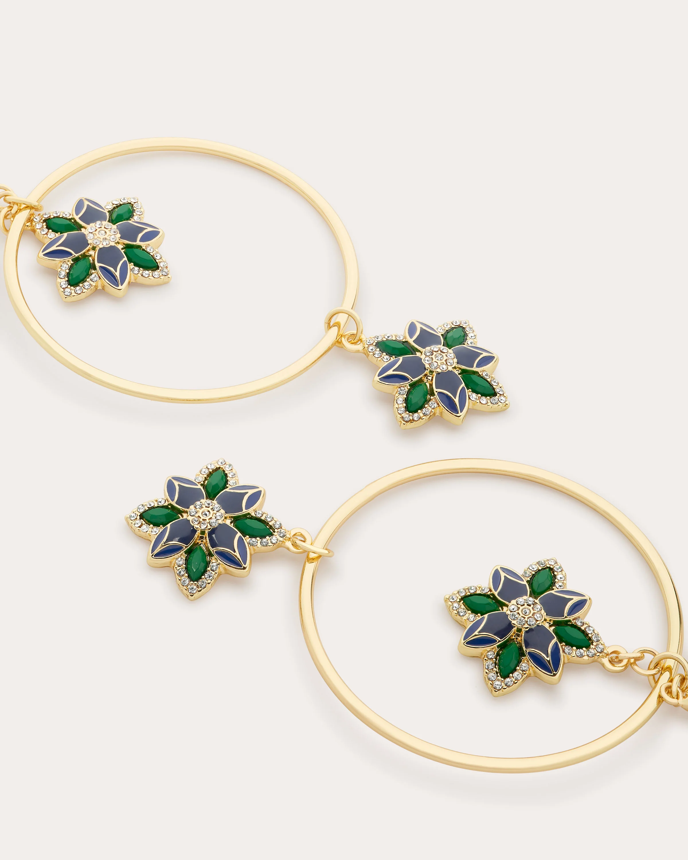 Camila Flower Charm Earrings - Image 3