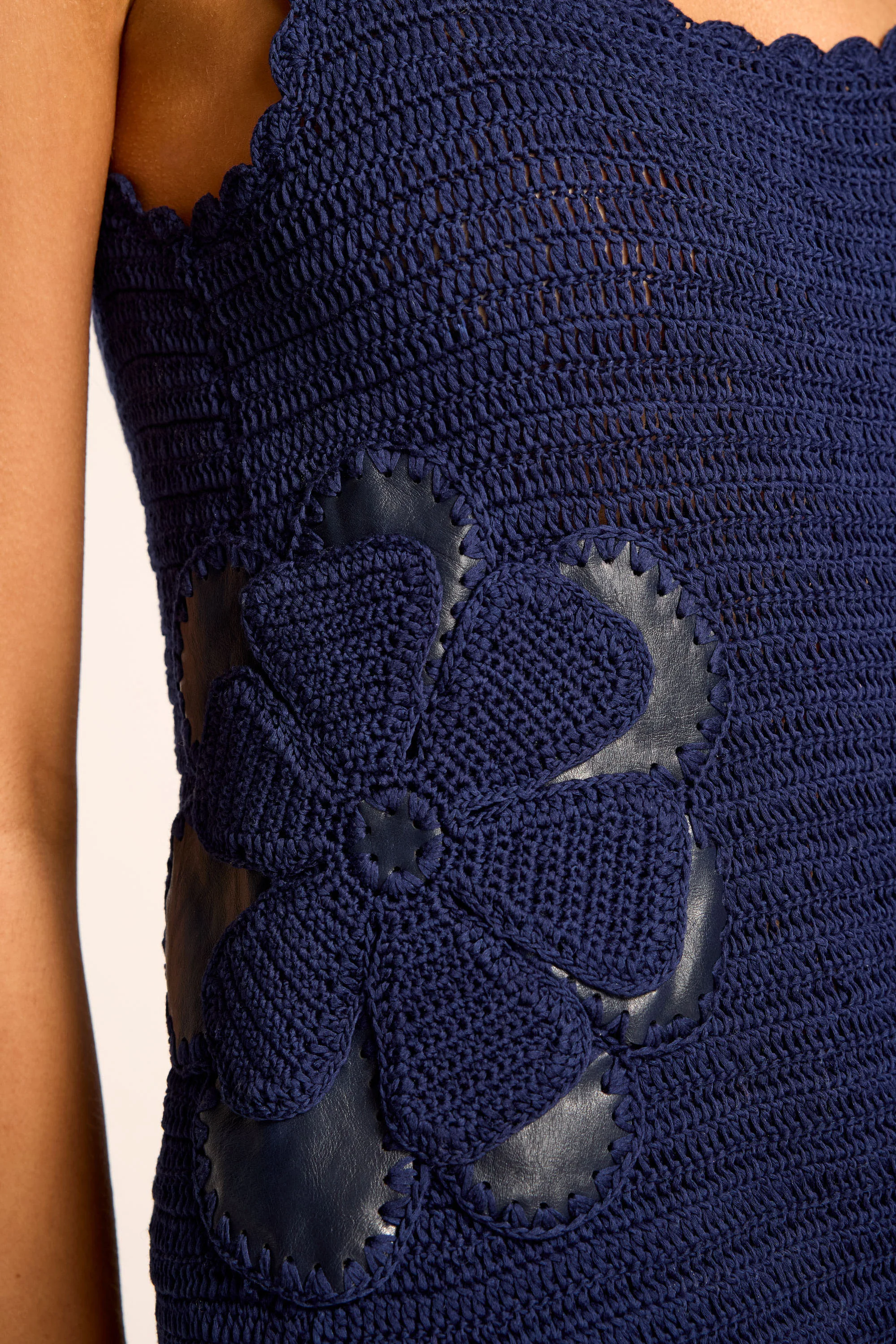 Cara Crochet Knit Mini Dress - Image 3