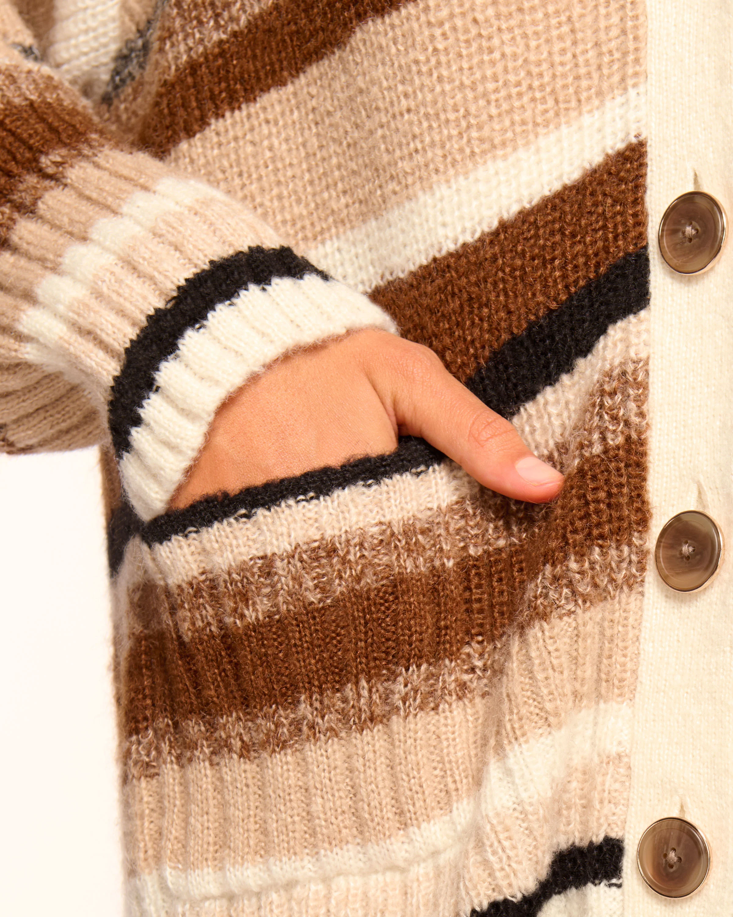 Caroline Striped Cardigan Sweater - Image 3