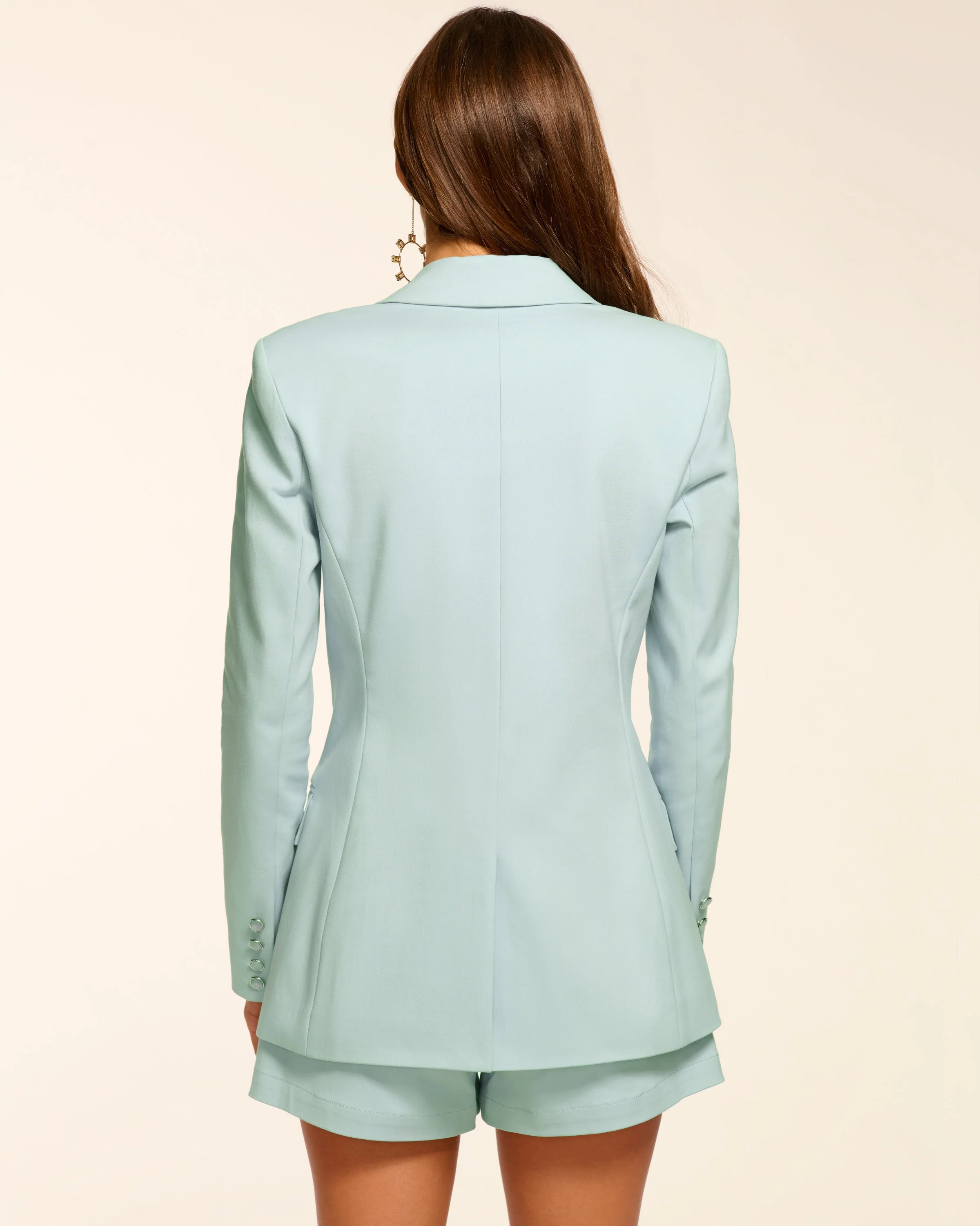 Cherie Stretch Cotton Blazer | MOONSTONE BLUE - Image 4