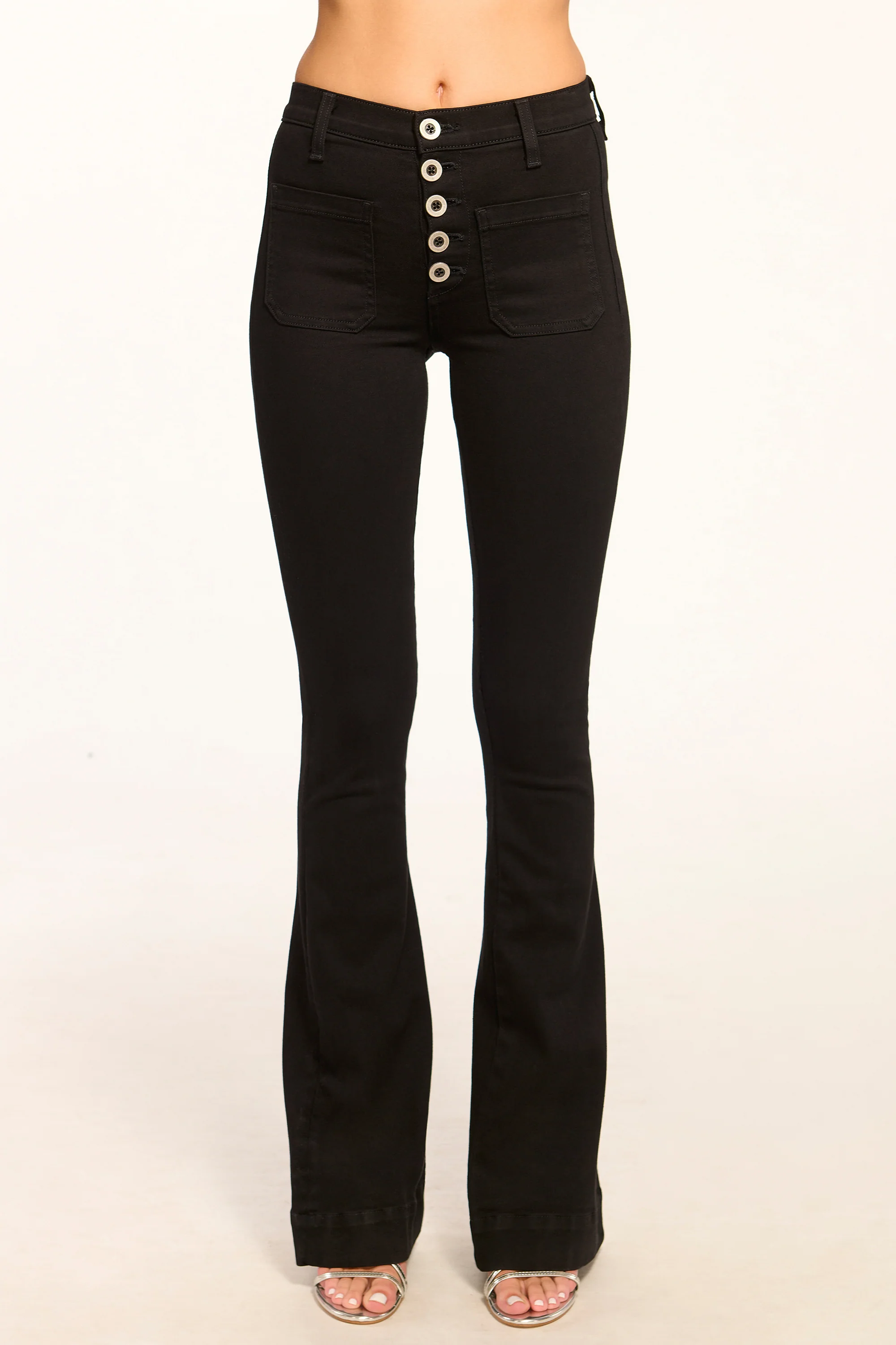 Cindy High-Rise Flare Jean | BLACK - Image 2
