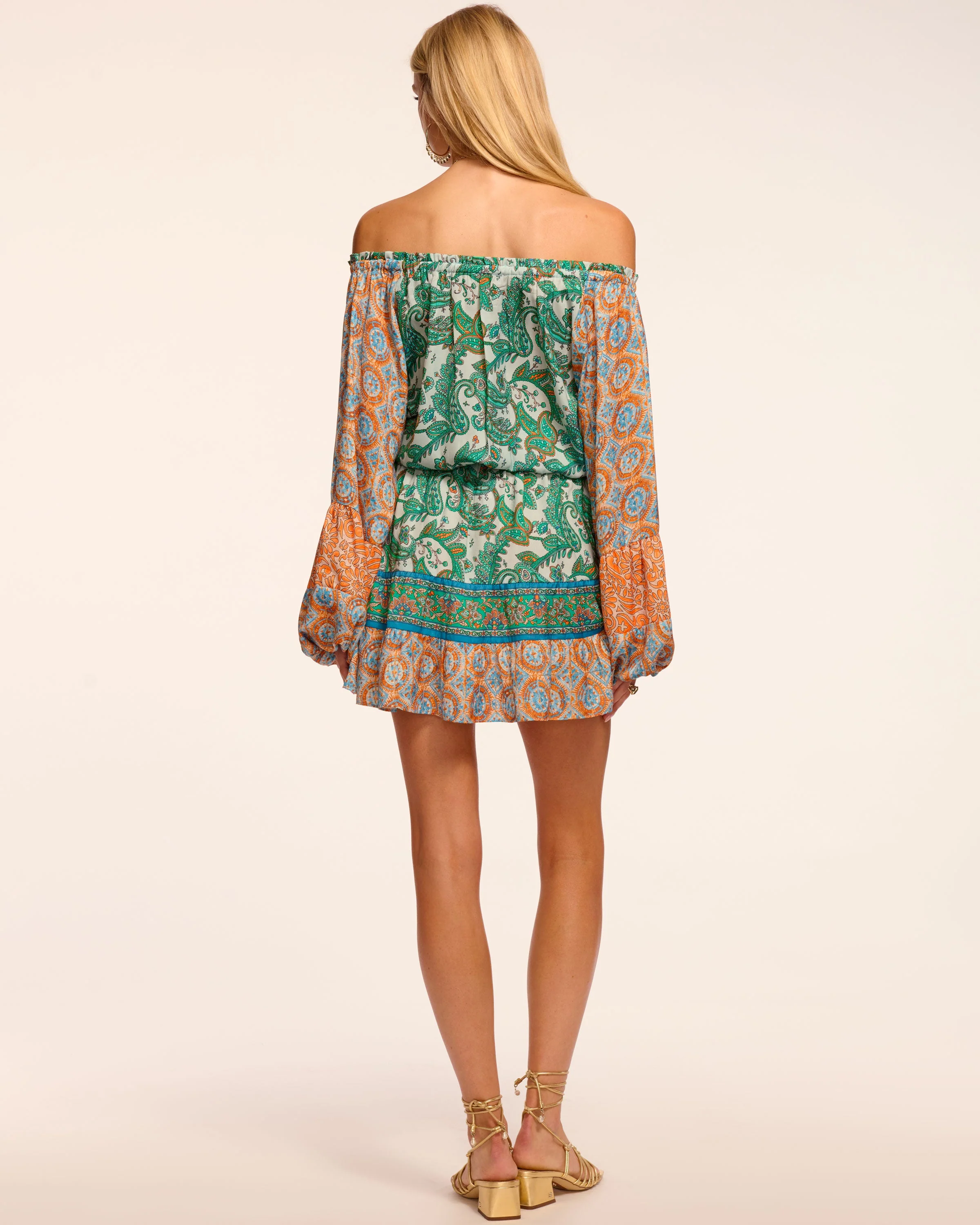 Claudine Smocked Off-The-Shoulder Mini Dress - Image 3