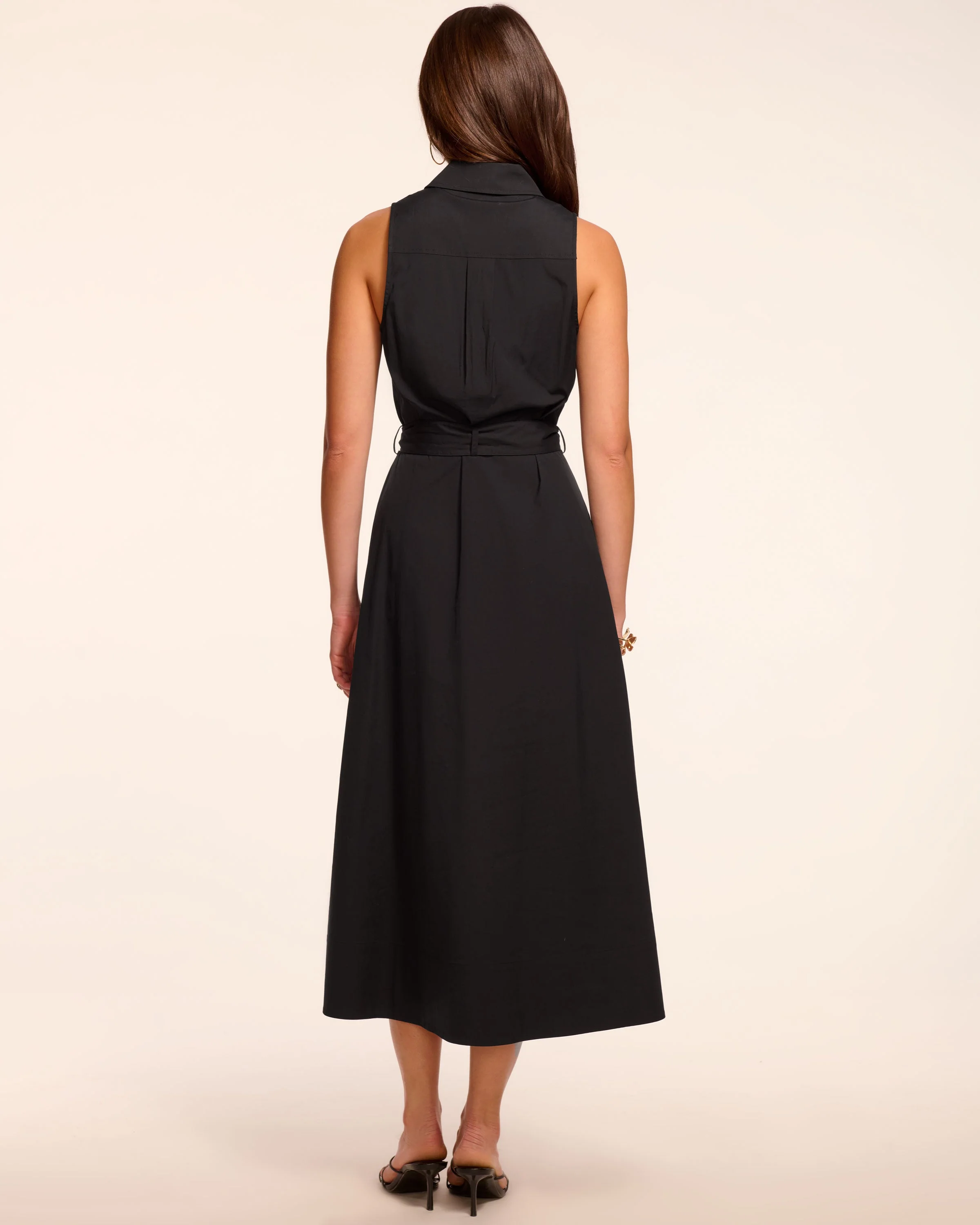 Darcey Cotton Poplin Sleeveless Midi Dress - Image 4
