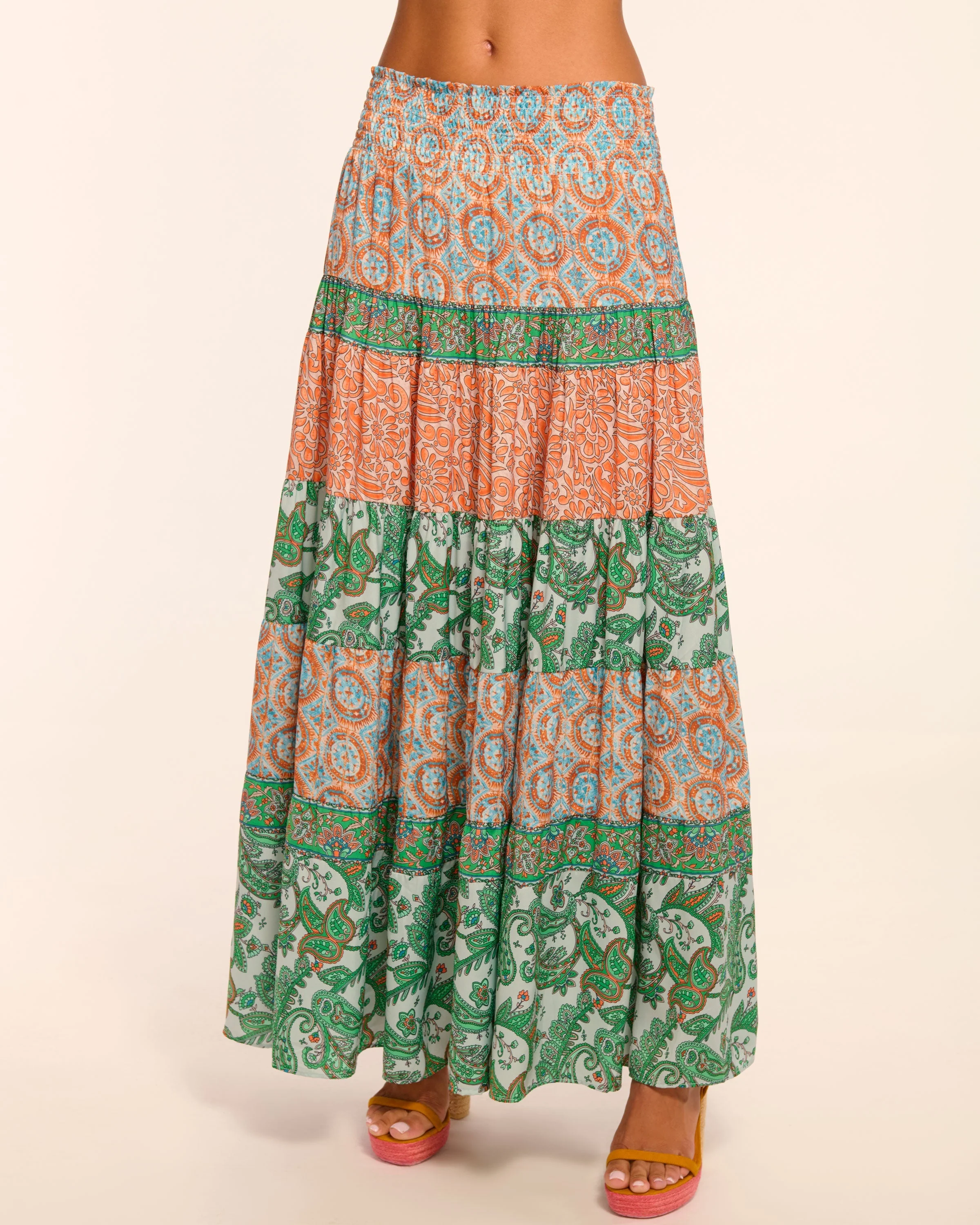 Dorotha Smocked Maxi Skirt