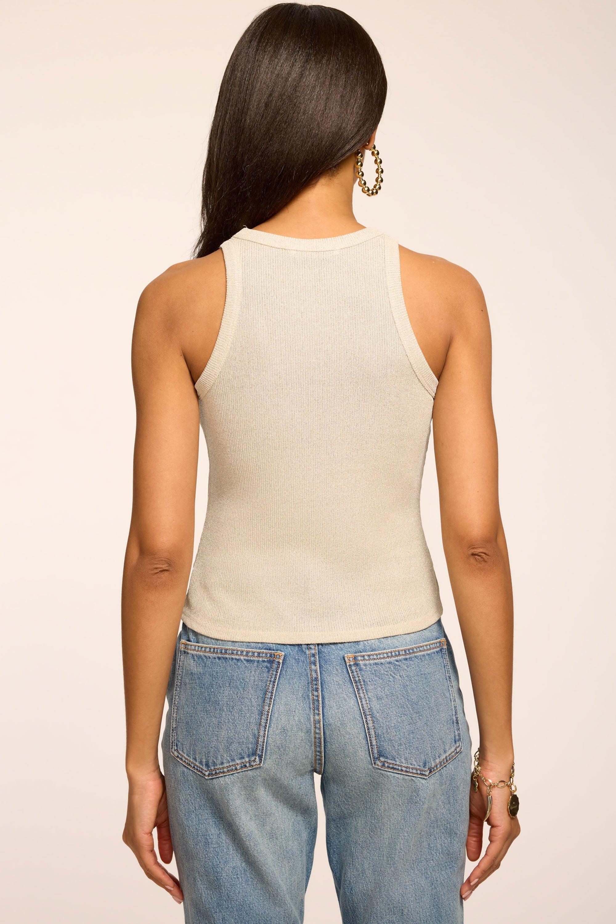 Ella Lurex Knit Tank Top - Image 3