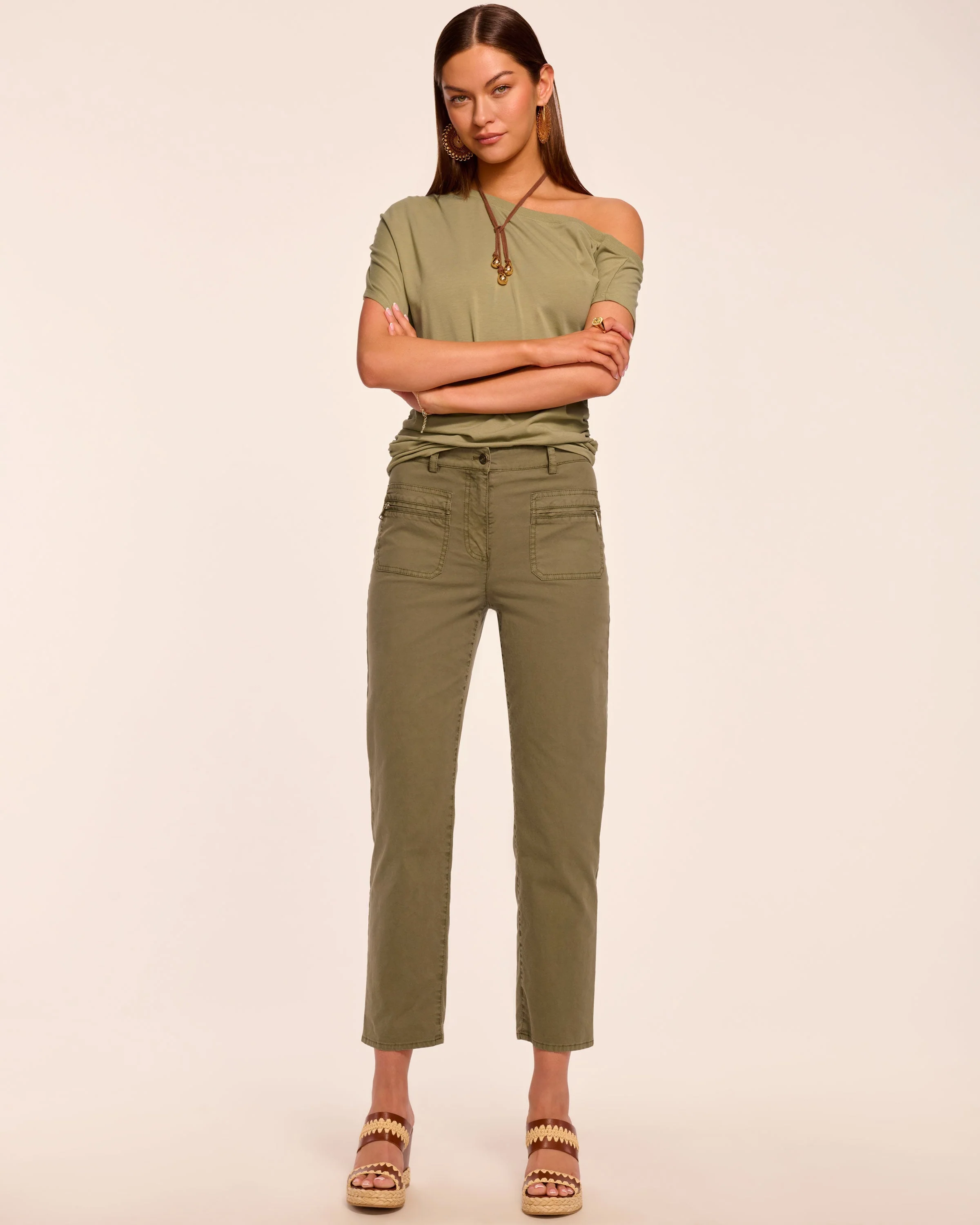 Emmy Canvas Ankle Length Pant - Image 3