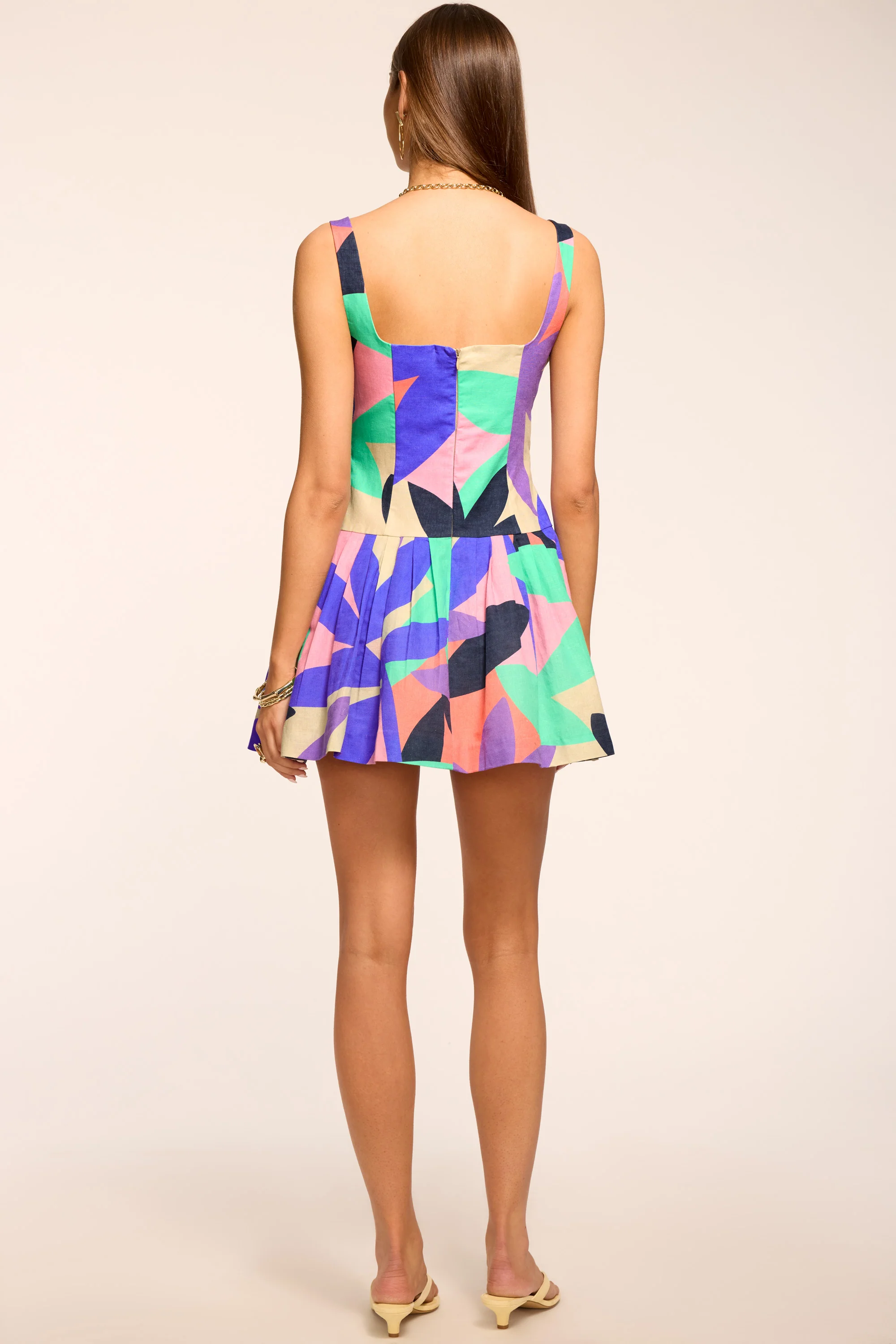 Everleigh Printed Linen Mini Dress - Image 4