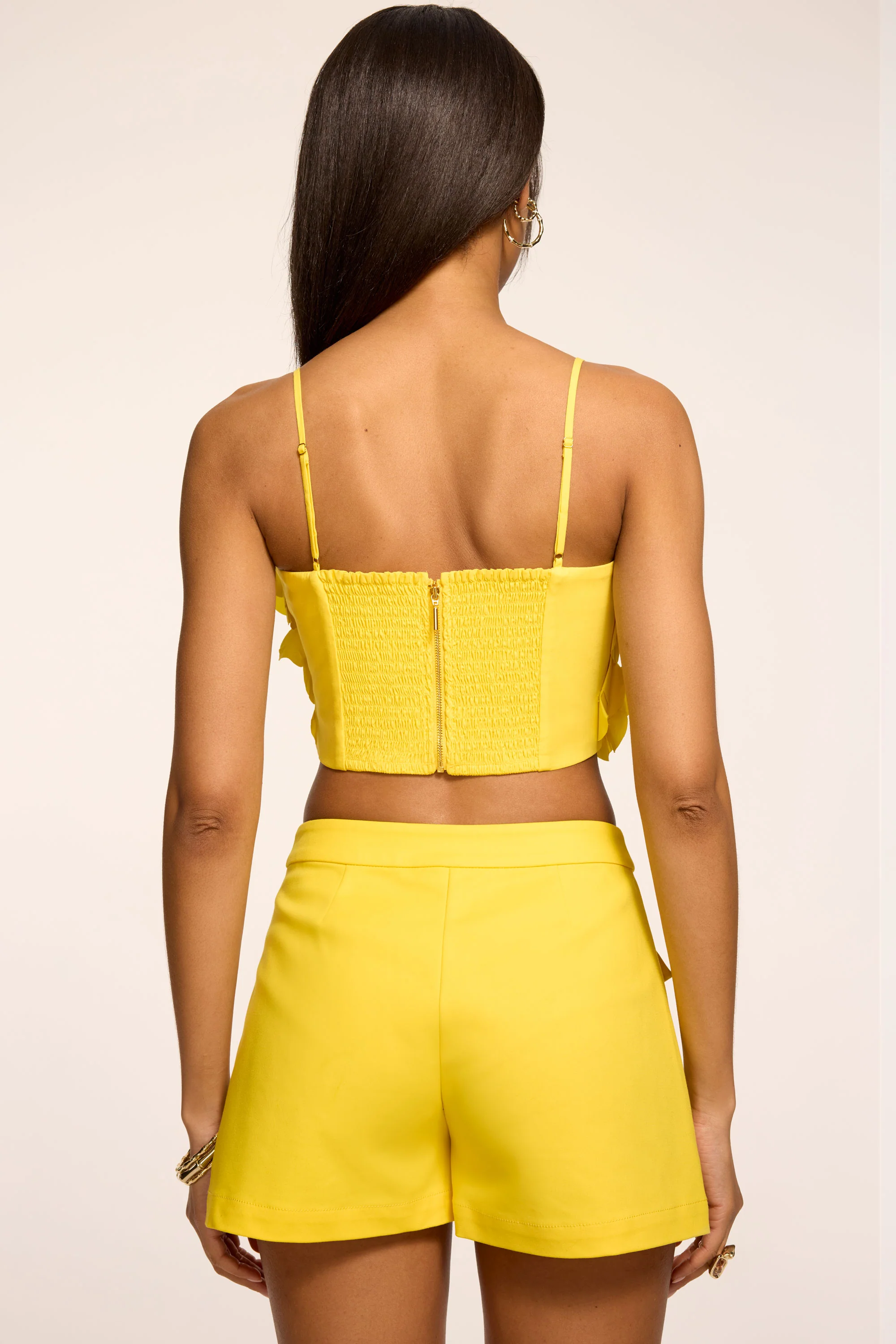 Everly Embellished Cotton Cropped Top - Image 3