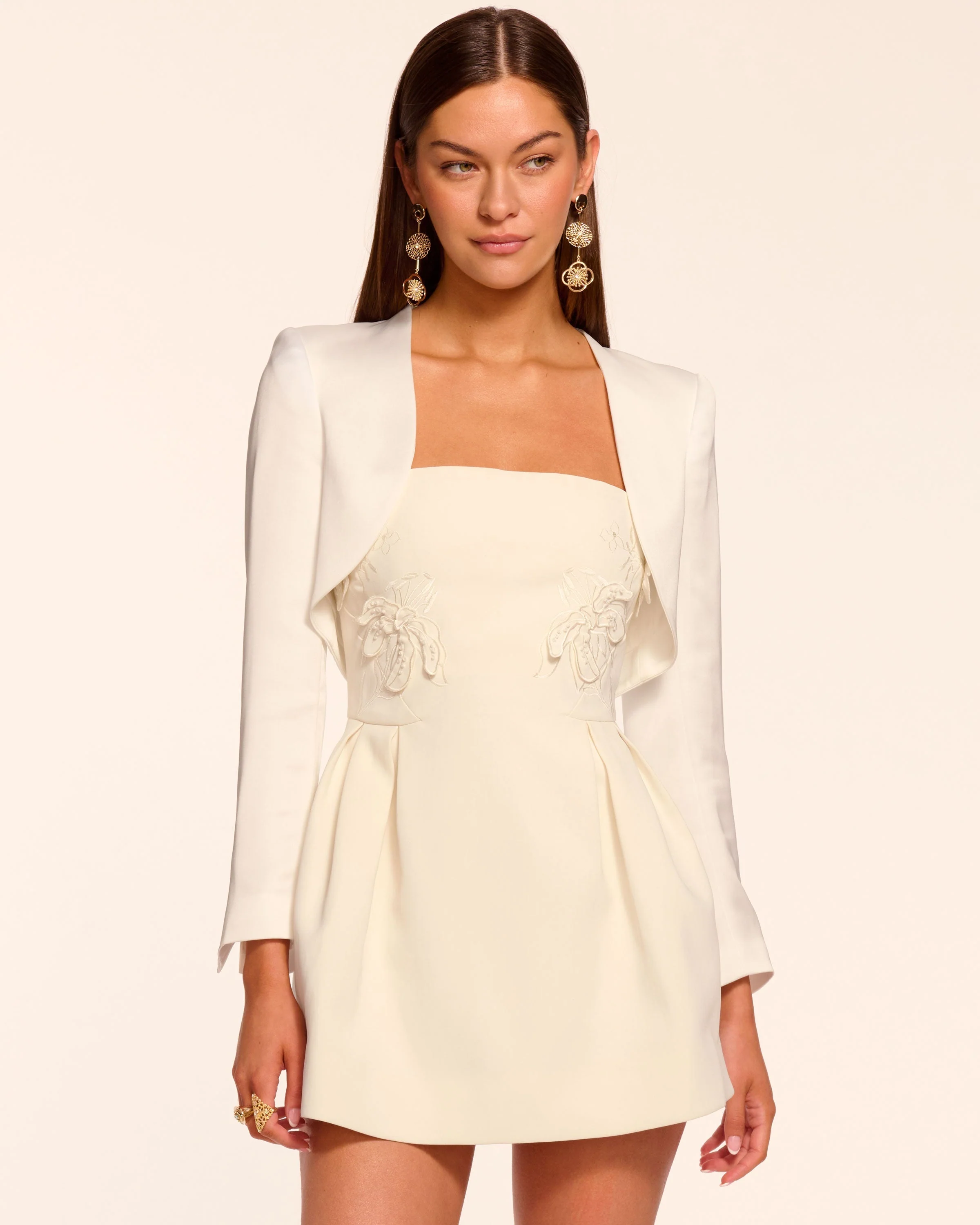 Gia Long Sleeve Capelet | IVORY
