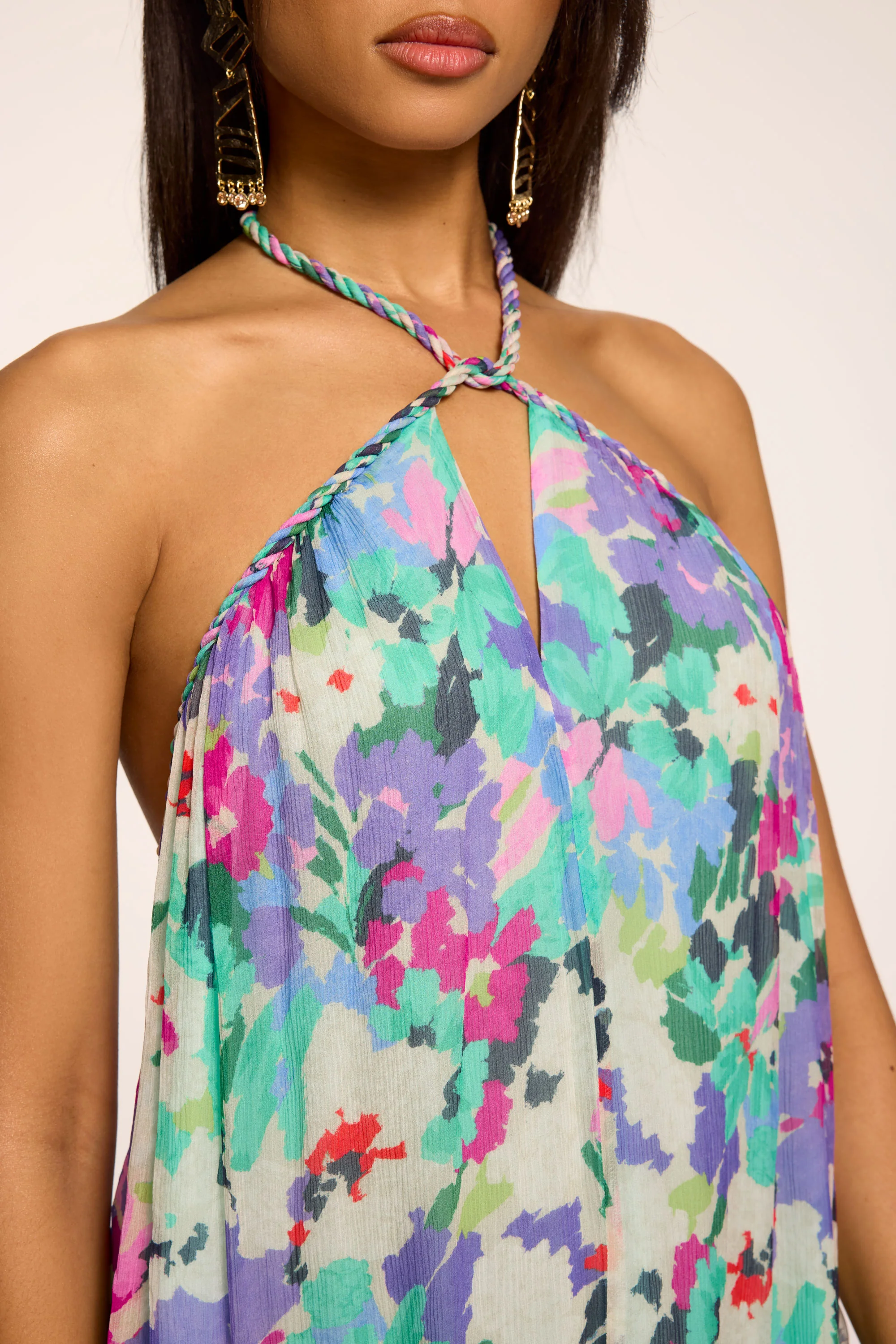 Harley Printed Halterneck Midi Dress - Image 3