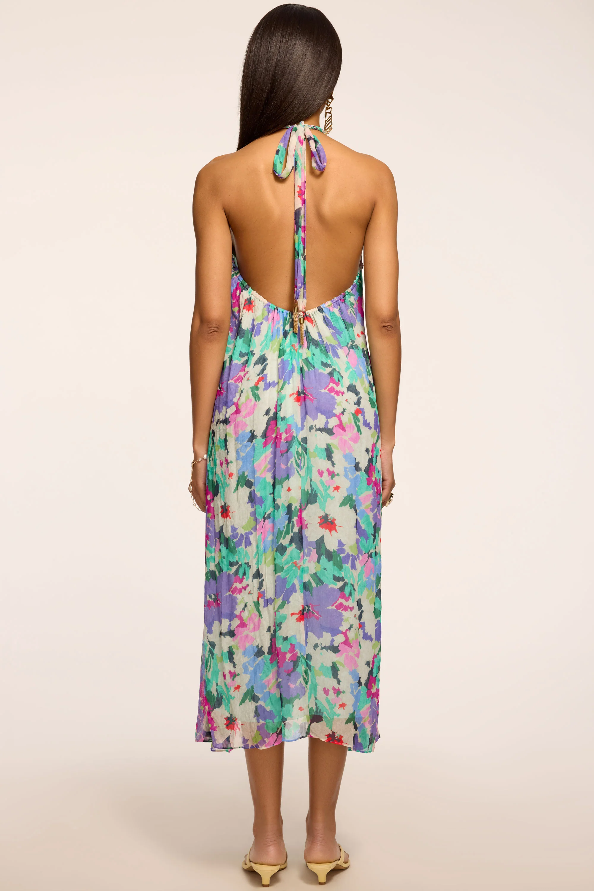 Harley Printed Halterneck Midi Dress - Image 4