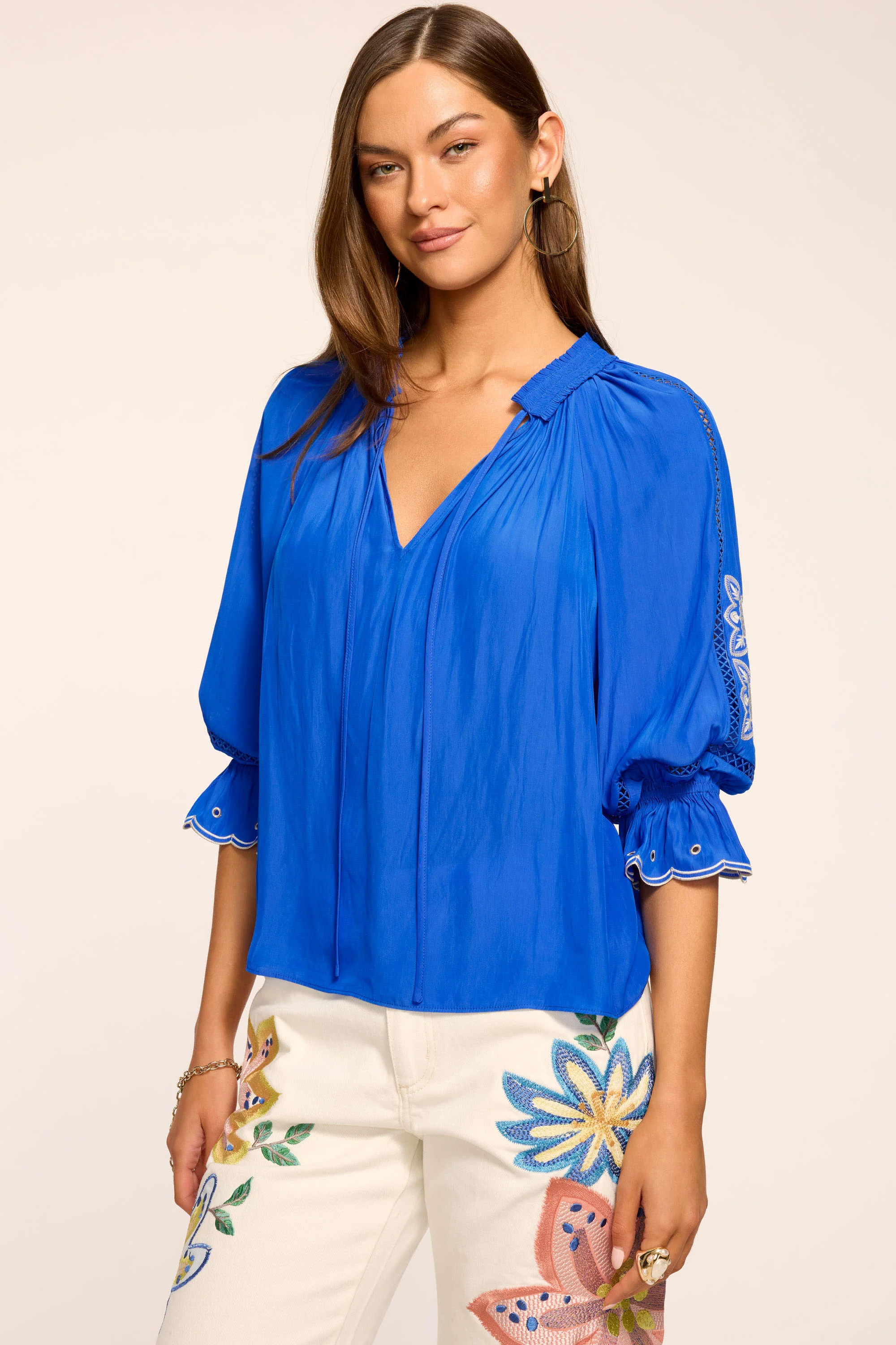 Haven Embellished V-Neck Top - Image 3