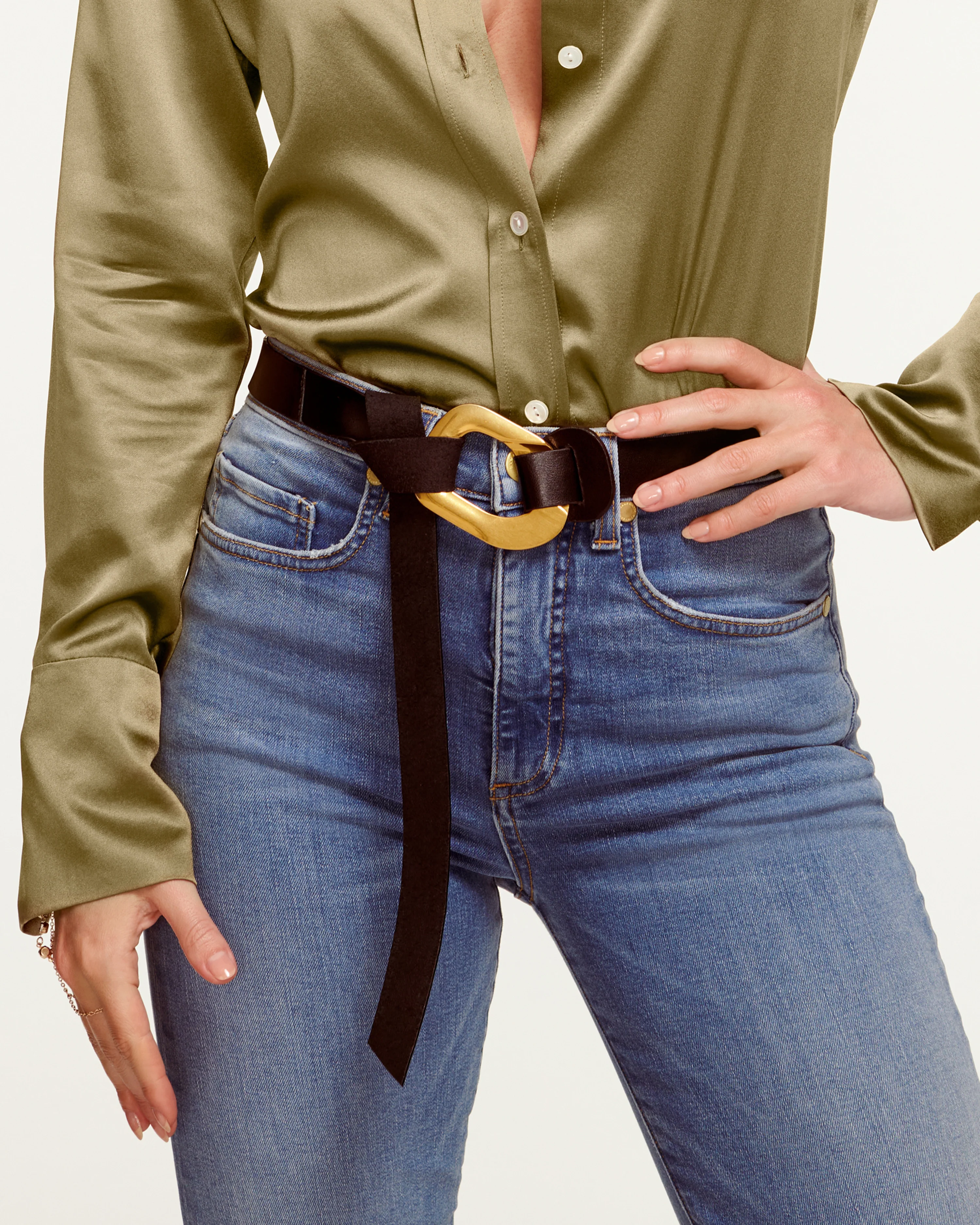 Ines Leather Tie Belt - Image 2