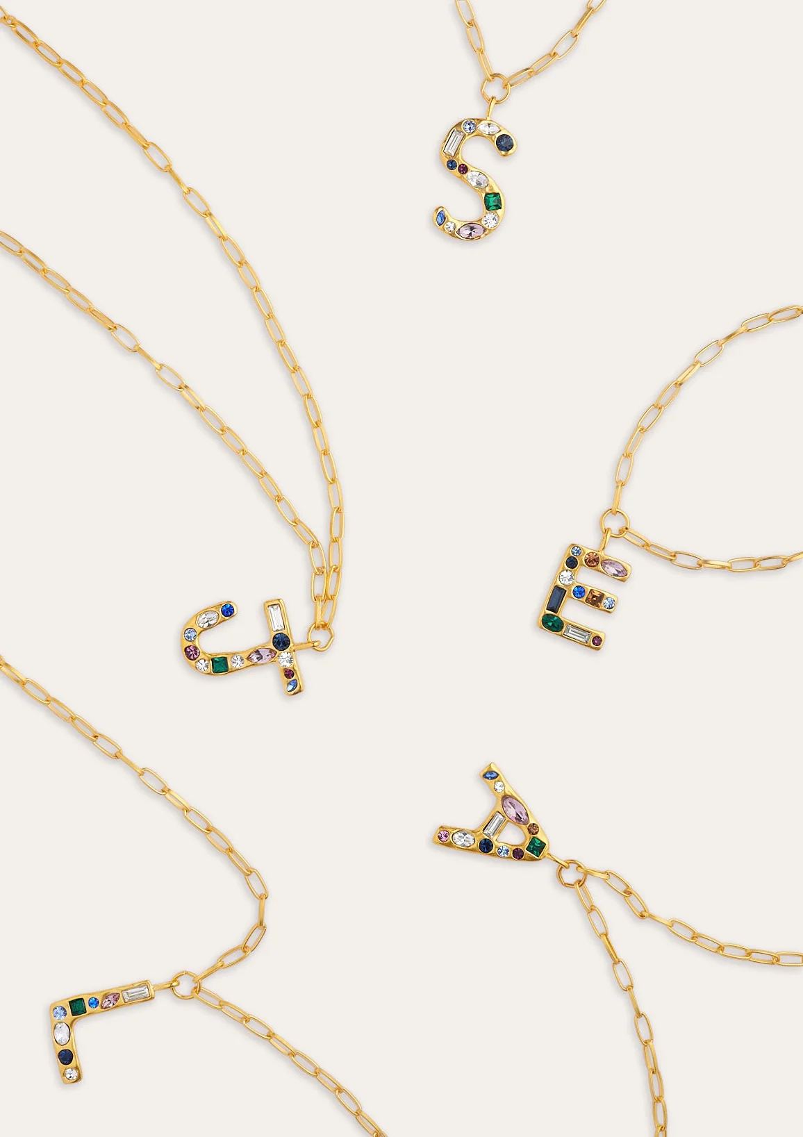 Jewel Letter Necklace - Image 4