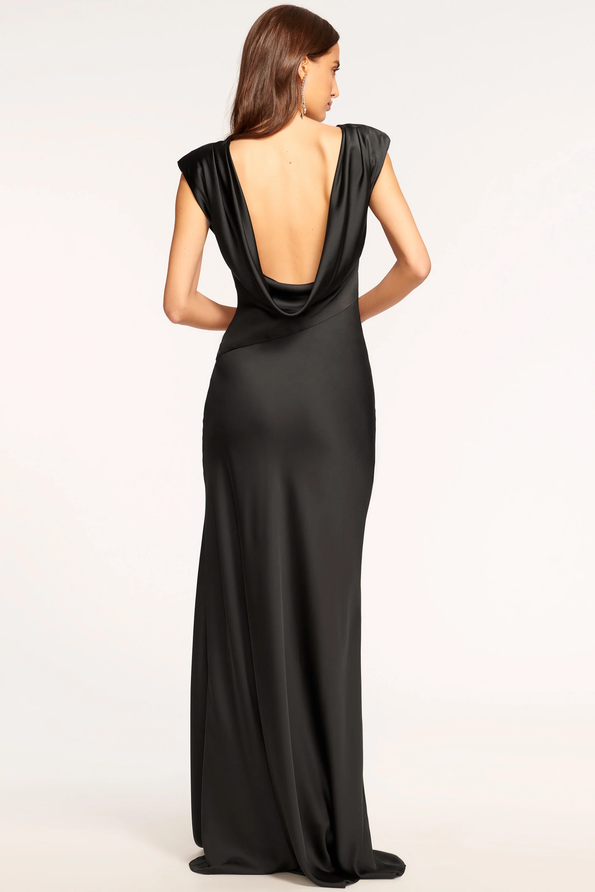 Joanna Cowl Back Gown | BLACK - Image 4