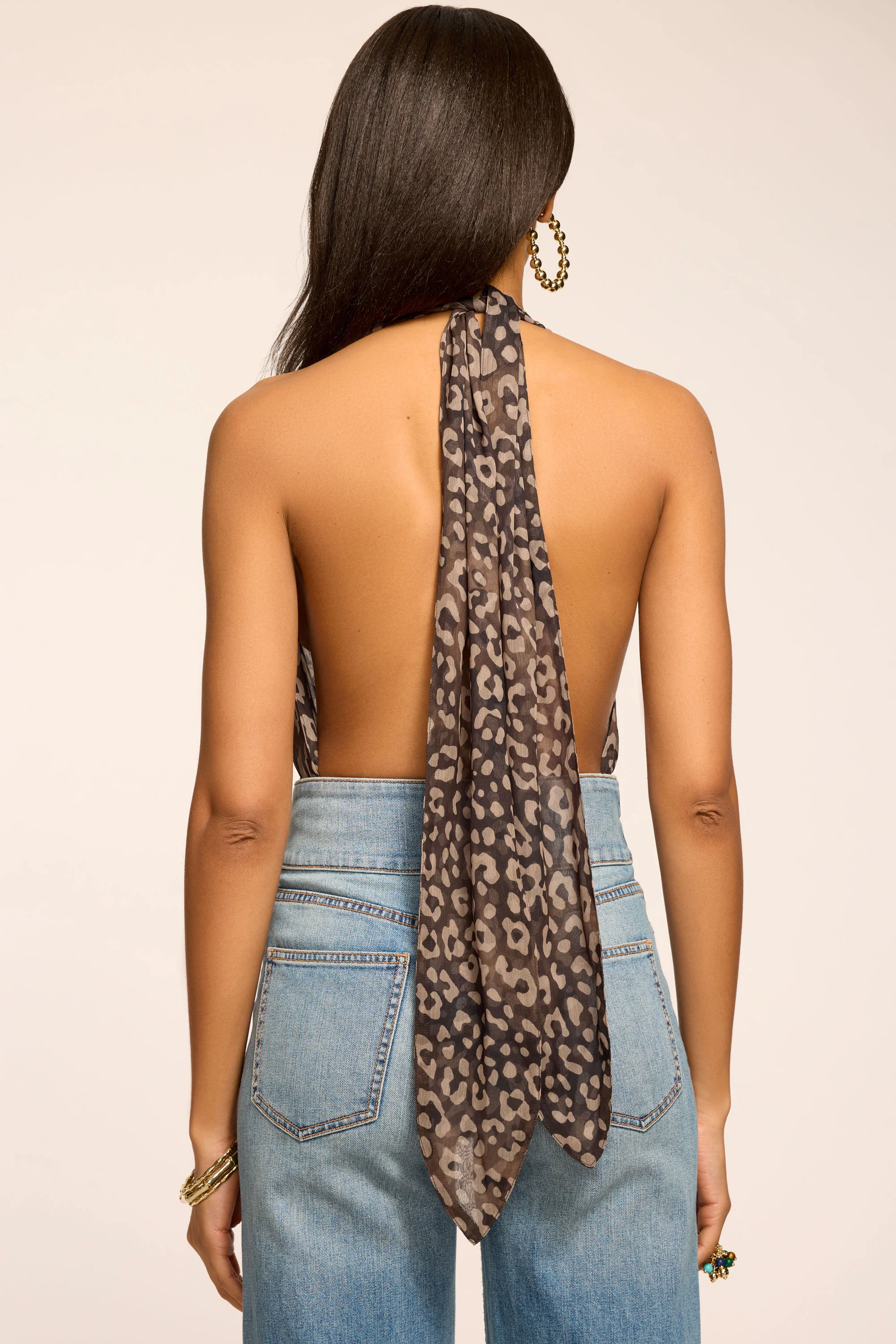 Kalia Leopard Printed V-Neck Bodysuit - Image 5