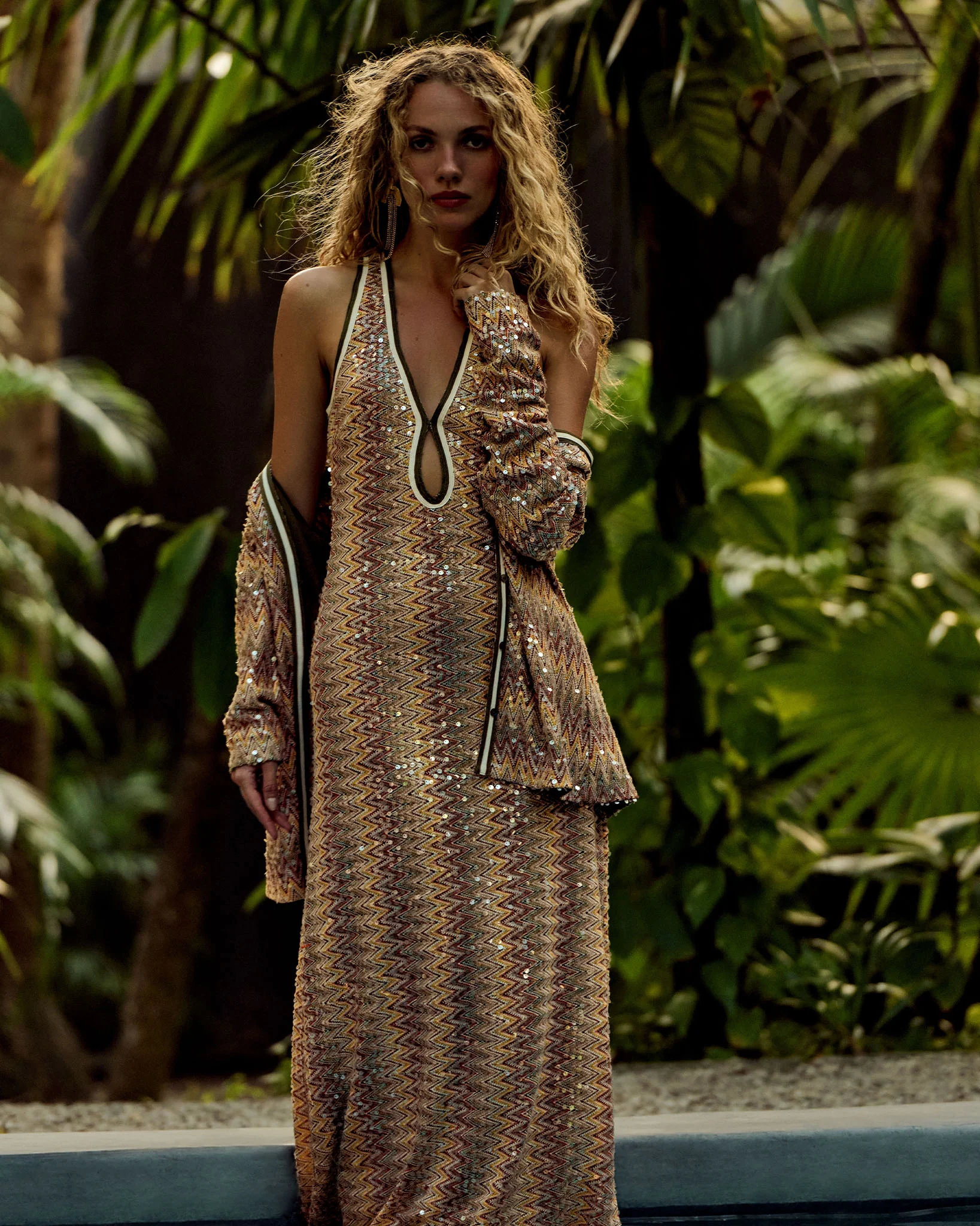 Kiki Chevron Sequin Cardigan - Image 5