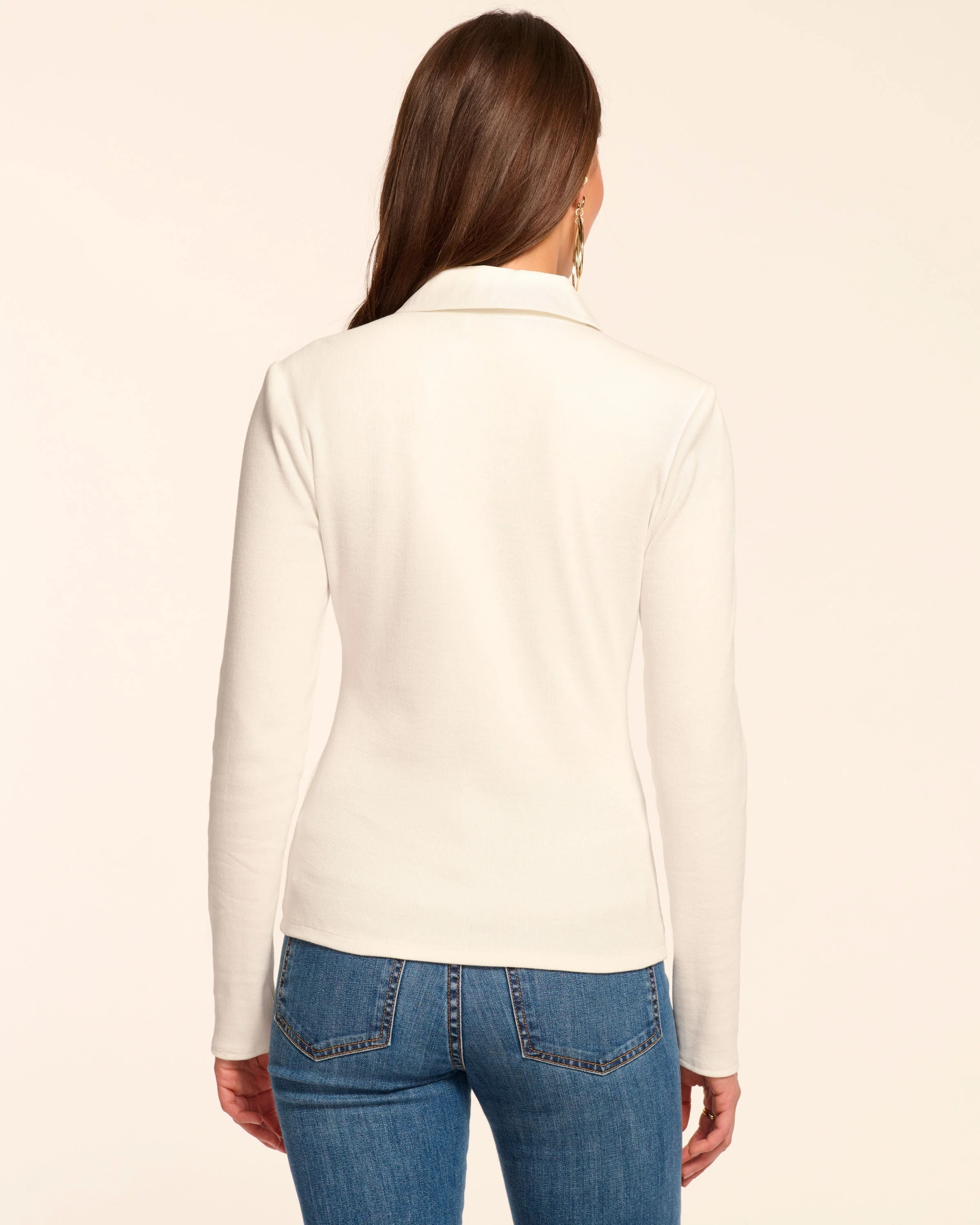 Laurenza Cotton Knit Combo Long Sleeve Top - Image 4