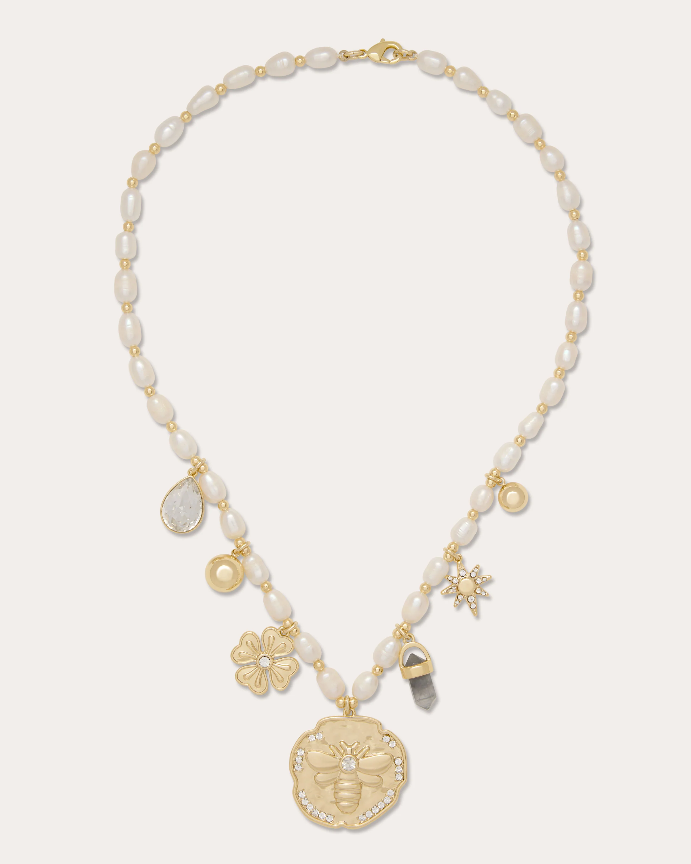 Lia Pearl Charm Necklace