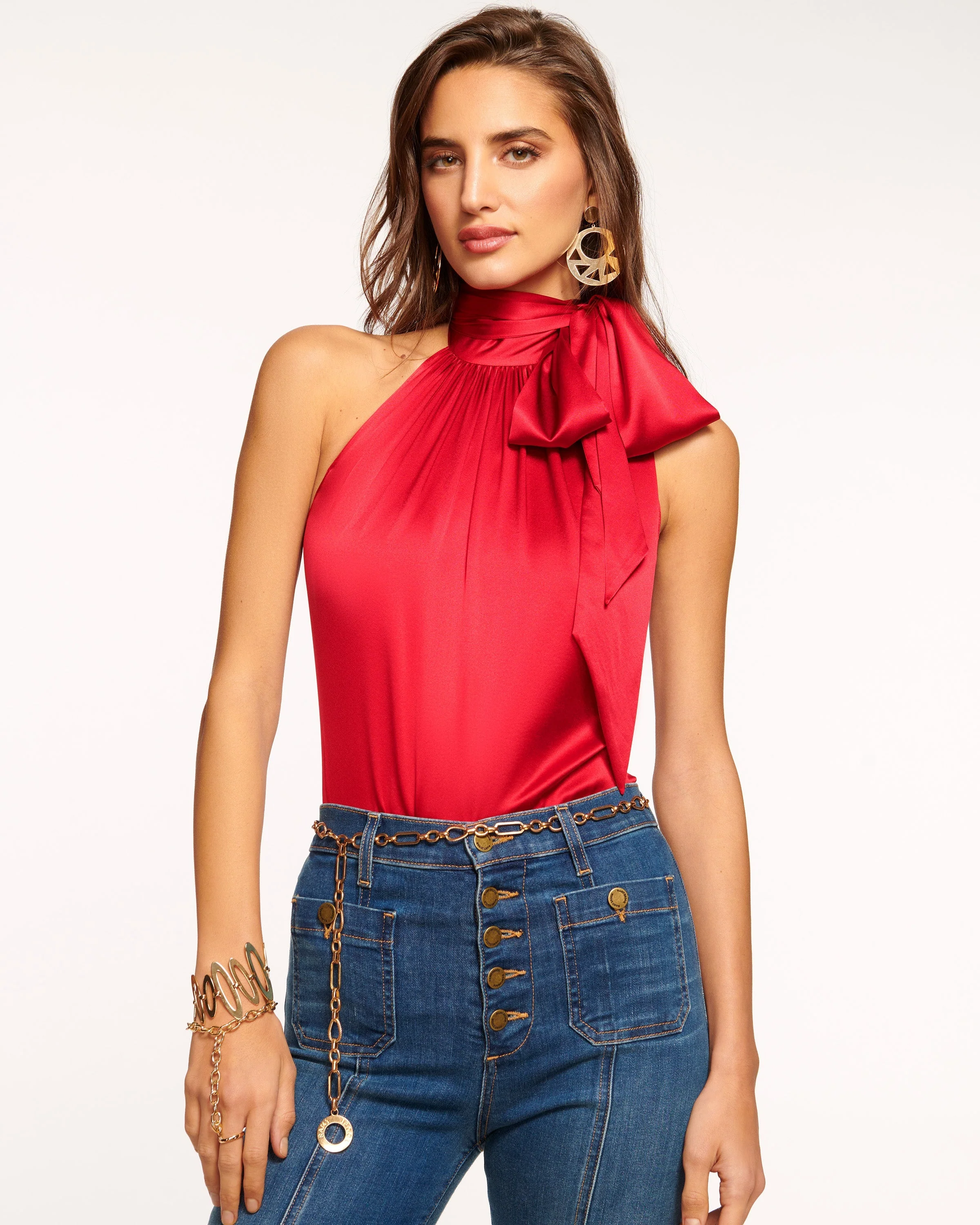 Lori Silk High Neck Tank Top - Image 23
