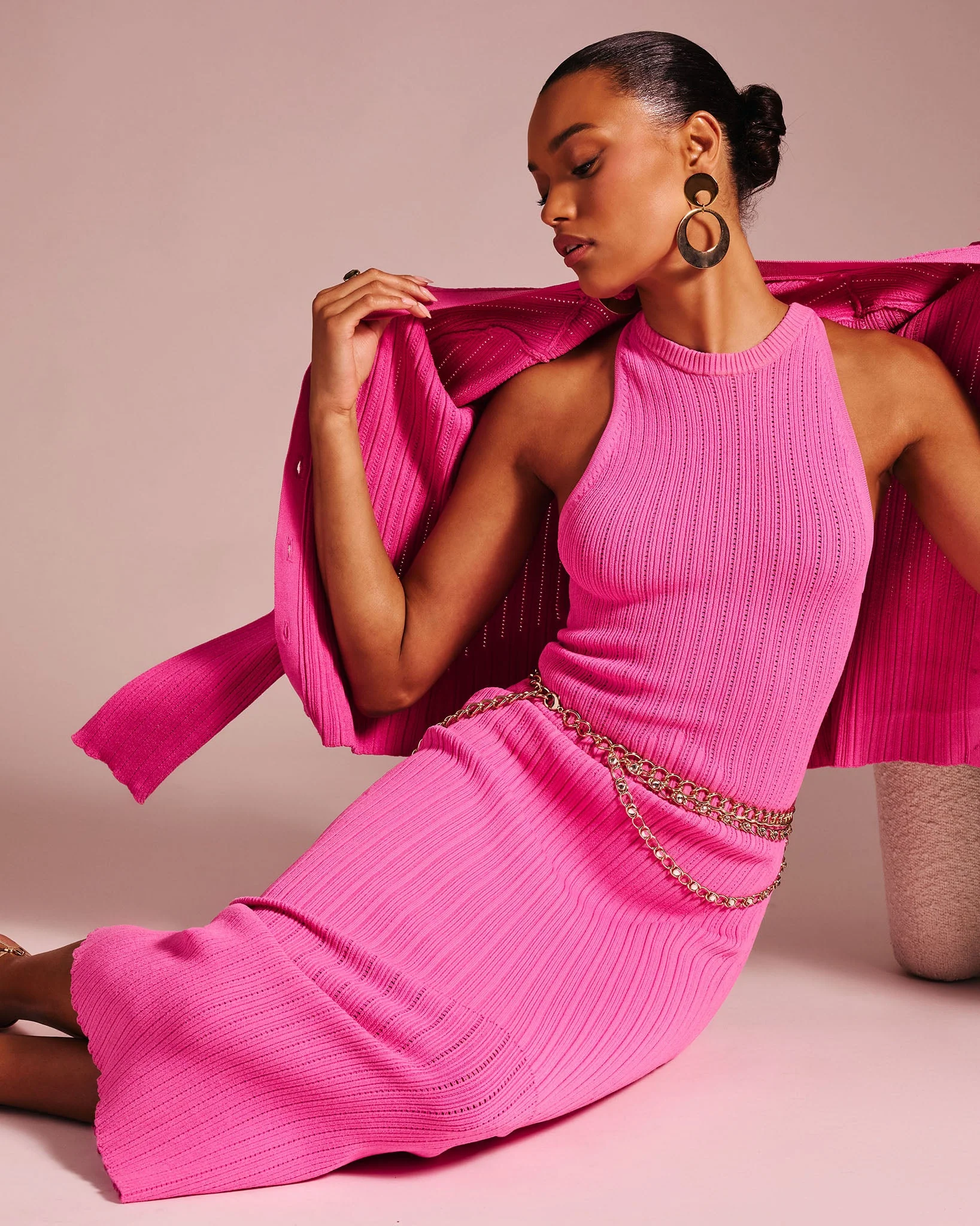 Marienne Ribbed Knit Midi Dress - Image 7