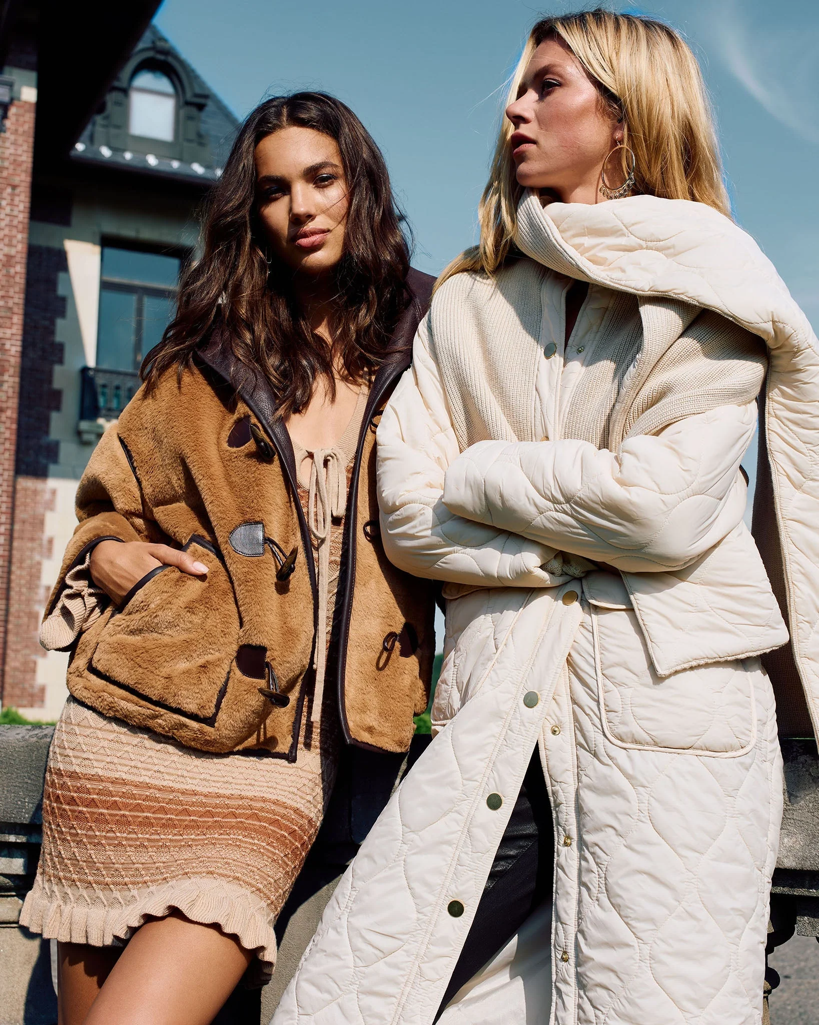 Melanie Combo Puffer Coat | BONE - Image 8