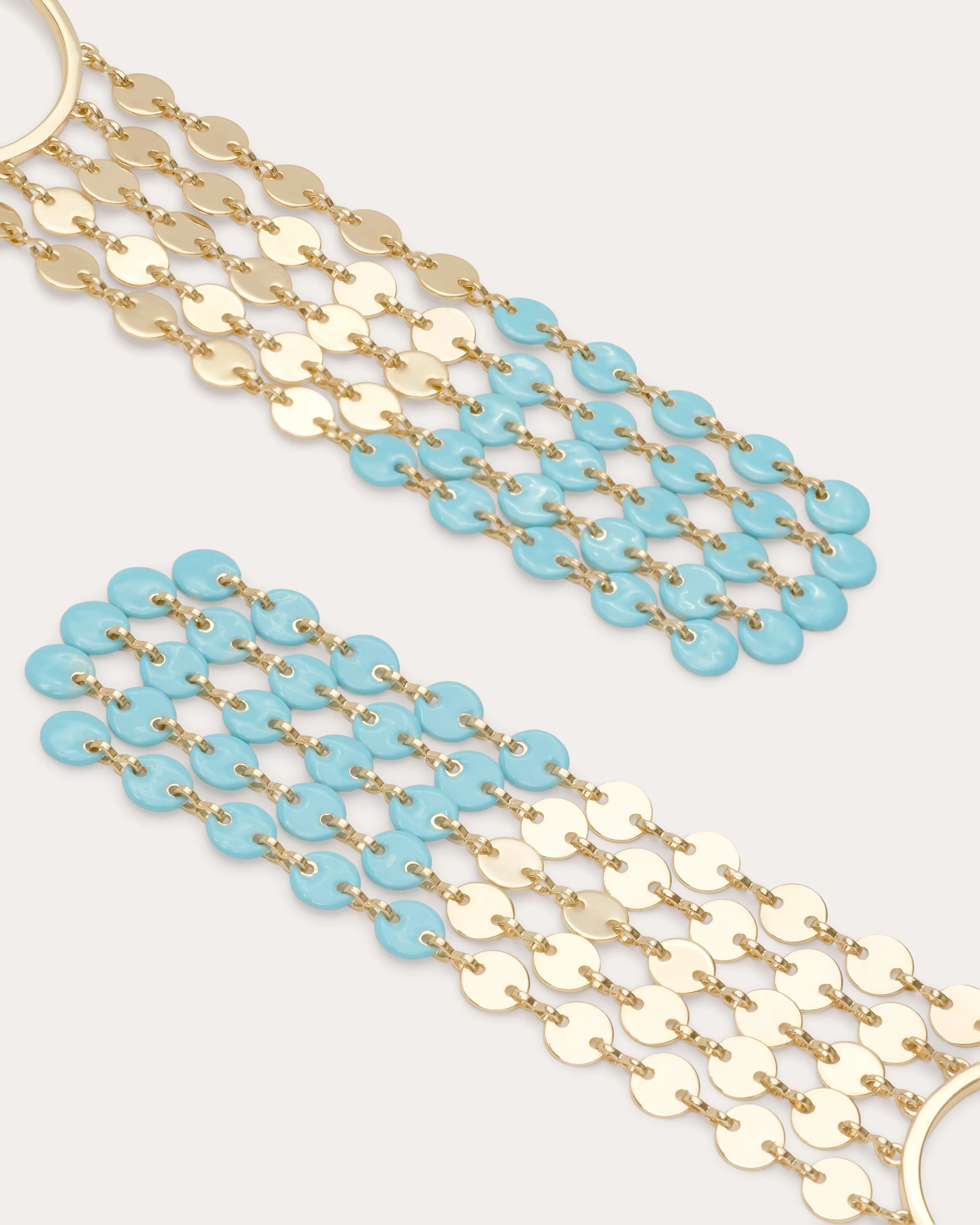 Miraya Enamel Chandelier Earrings - Image 3