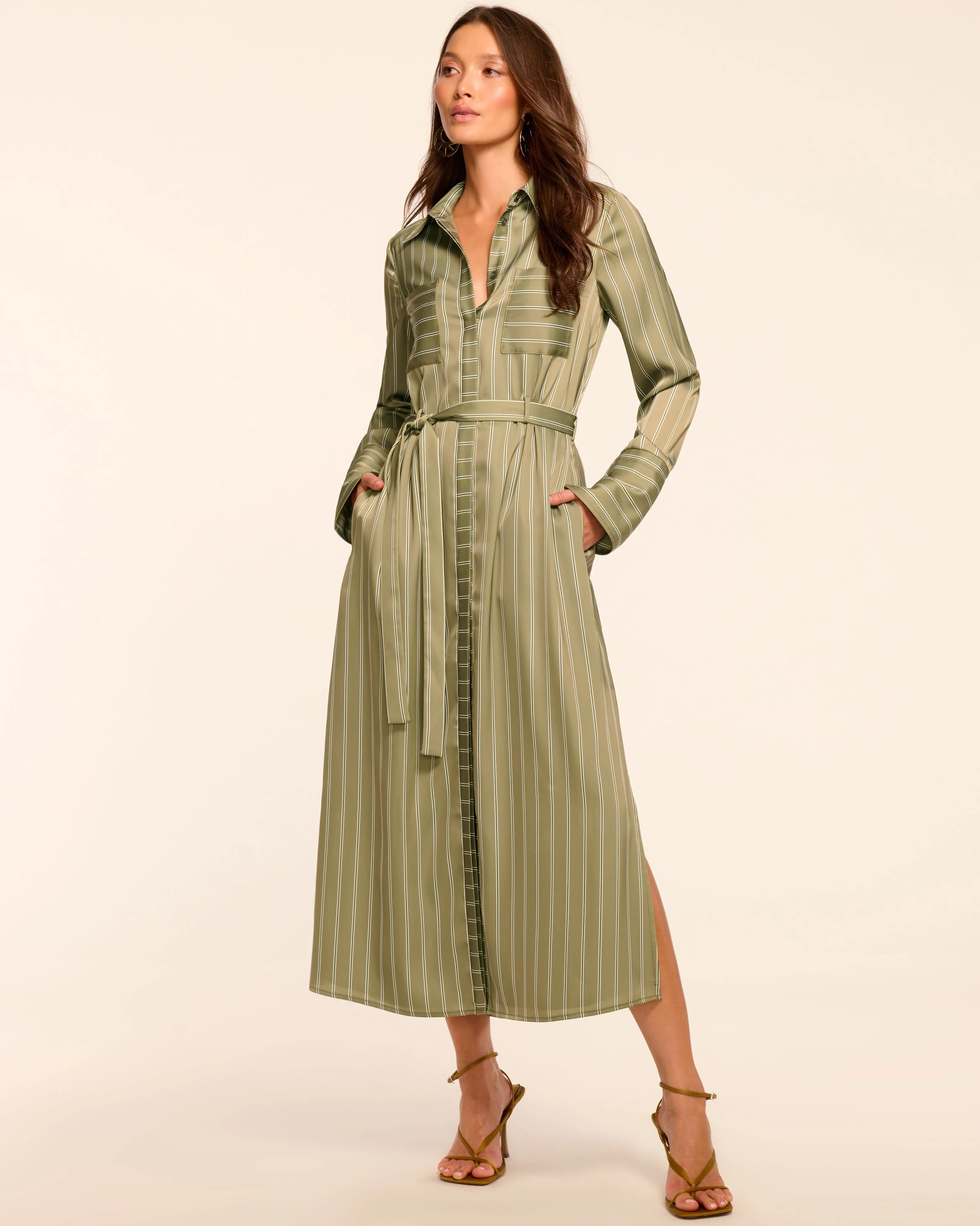 Miriam Button Down Shirt Midi Dress