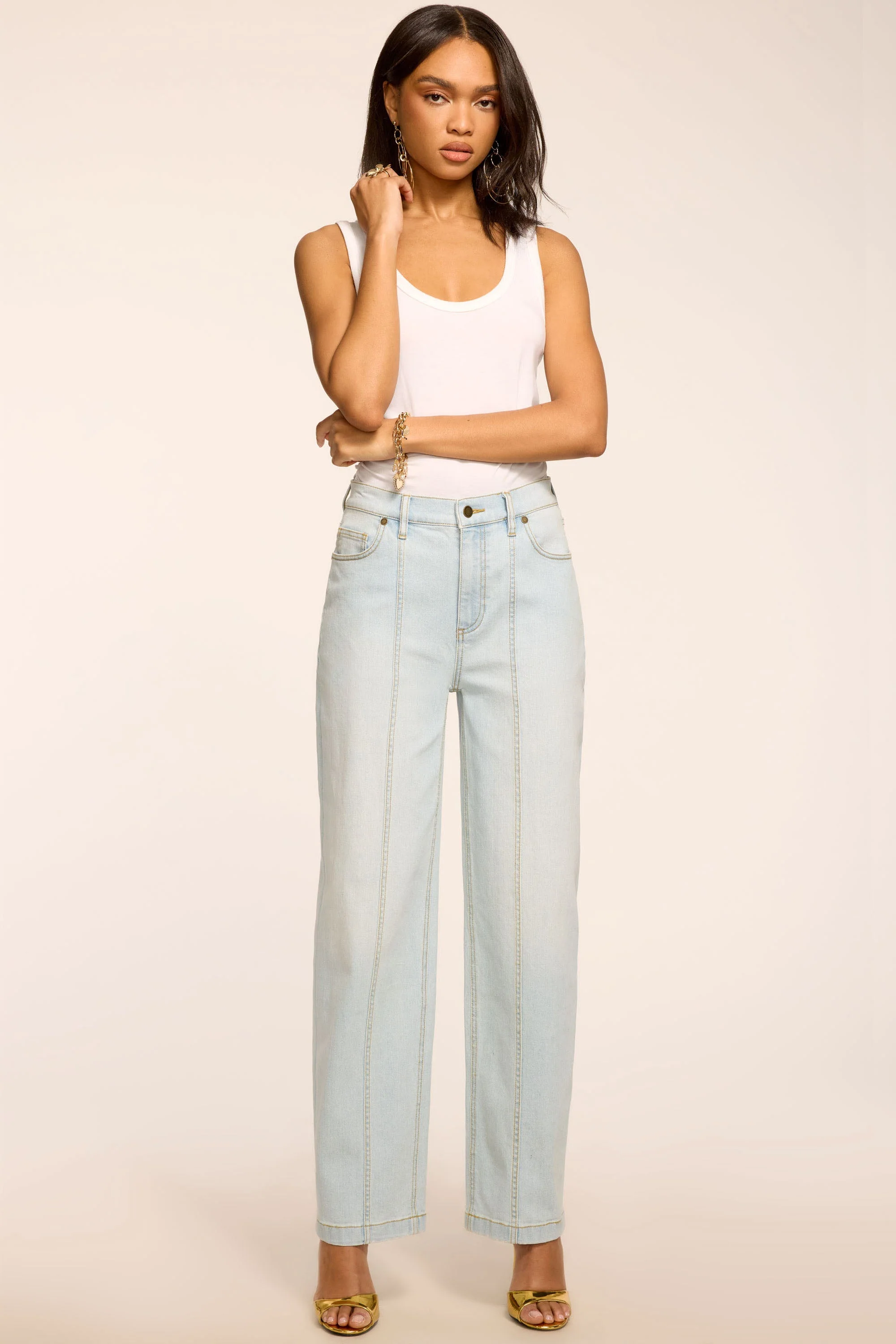 Nadia Straight Leg Jean | BLEACH WASH - Image 2