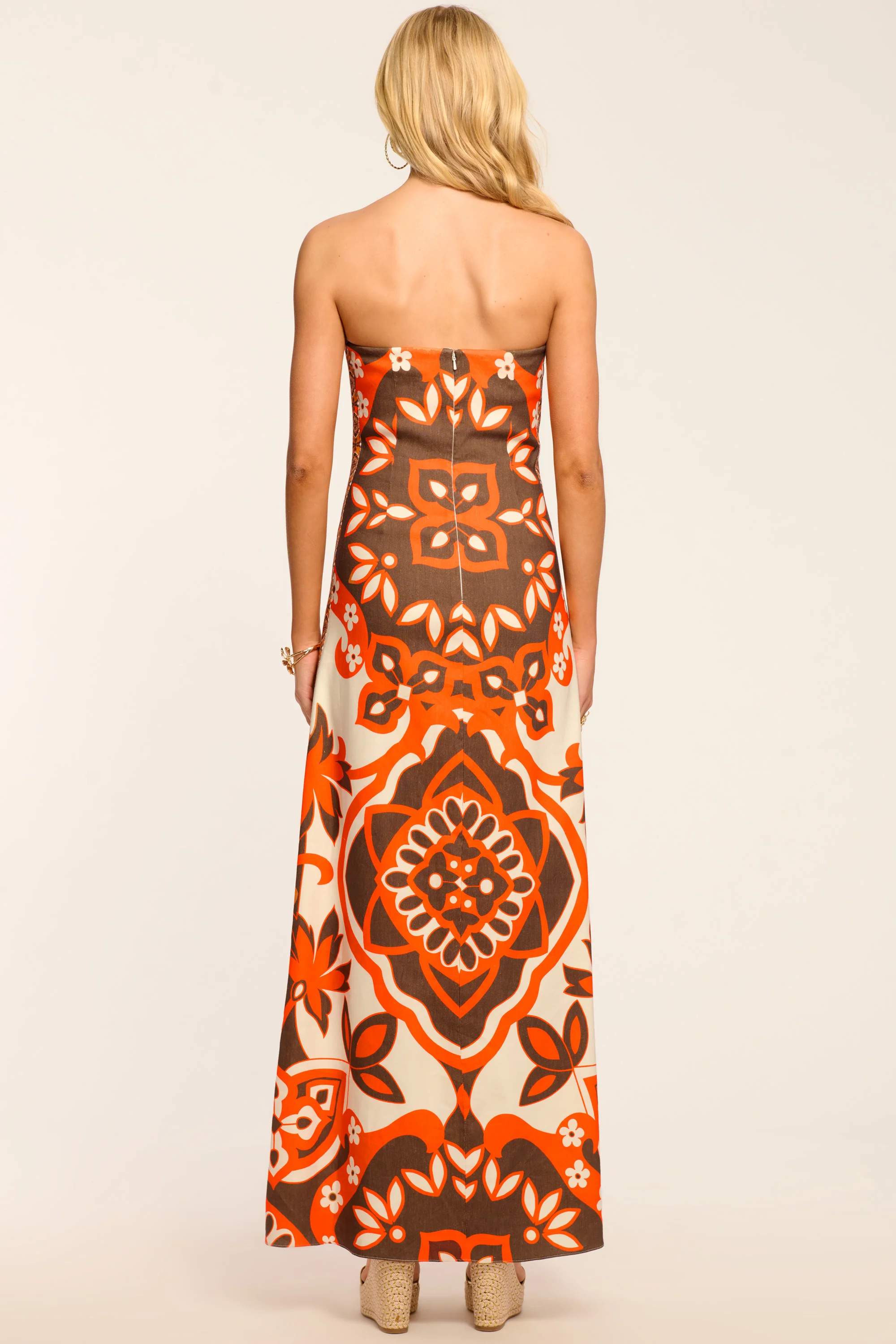Naila Printed Strapless Maxi Dress - Image 3