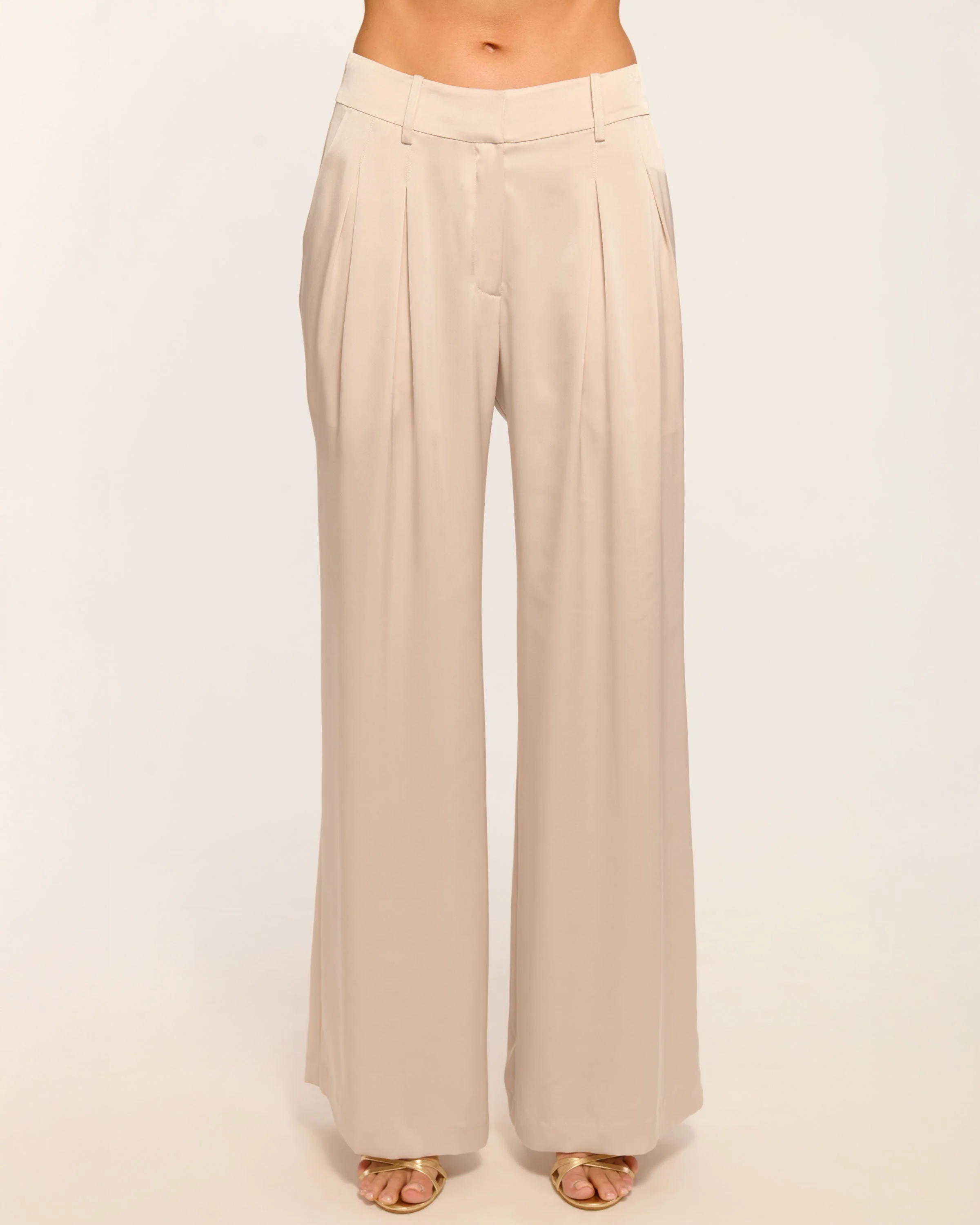 Oscar Pleated Wide Leg Pant - Image 5
