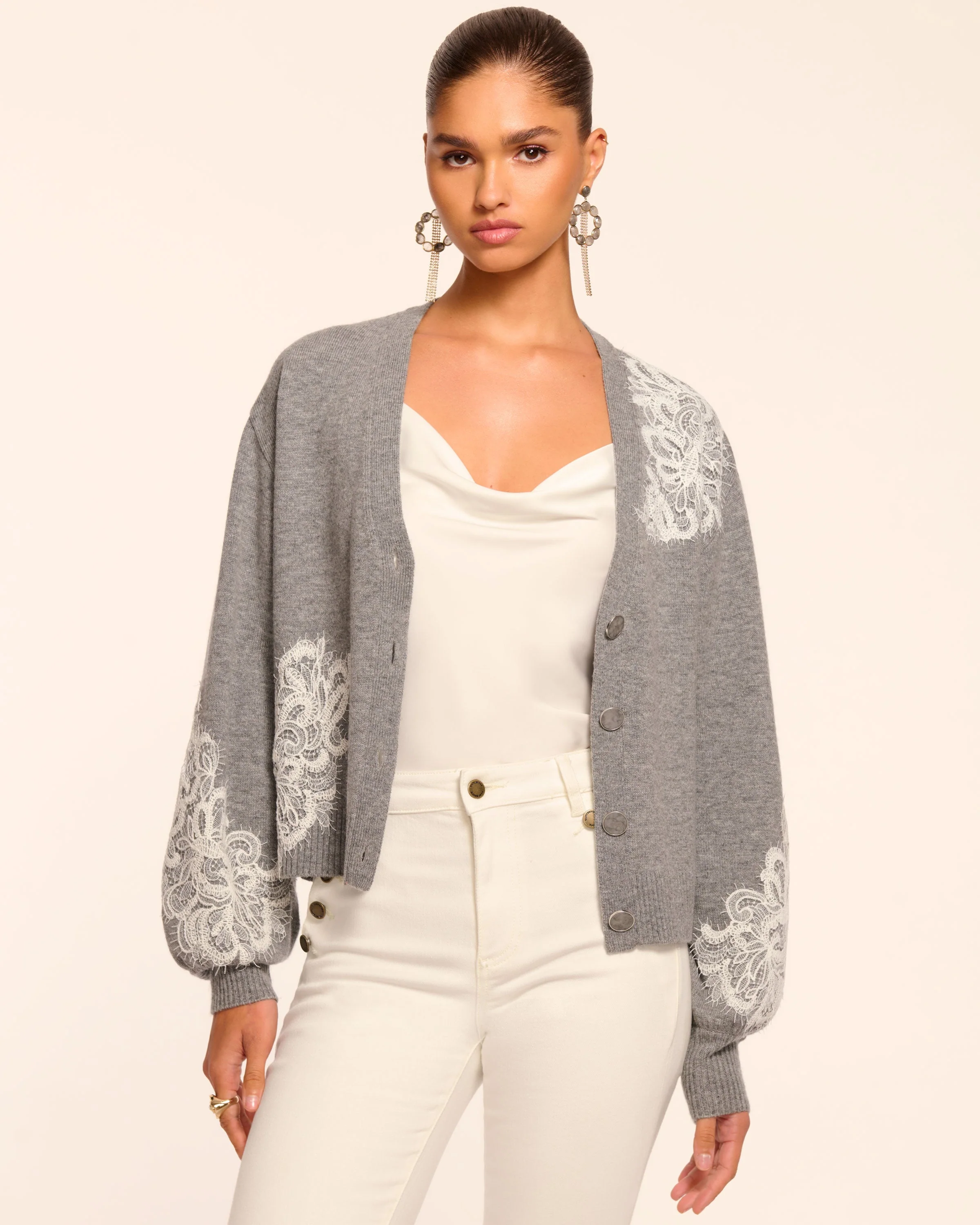Perry Wool Embellished Cardigan Sweater - Image 2