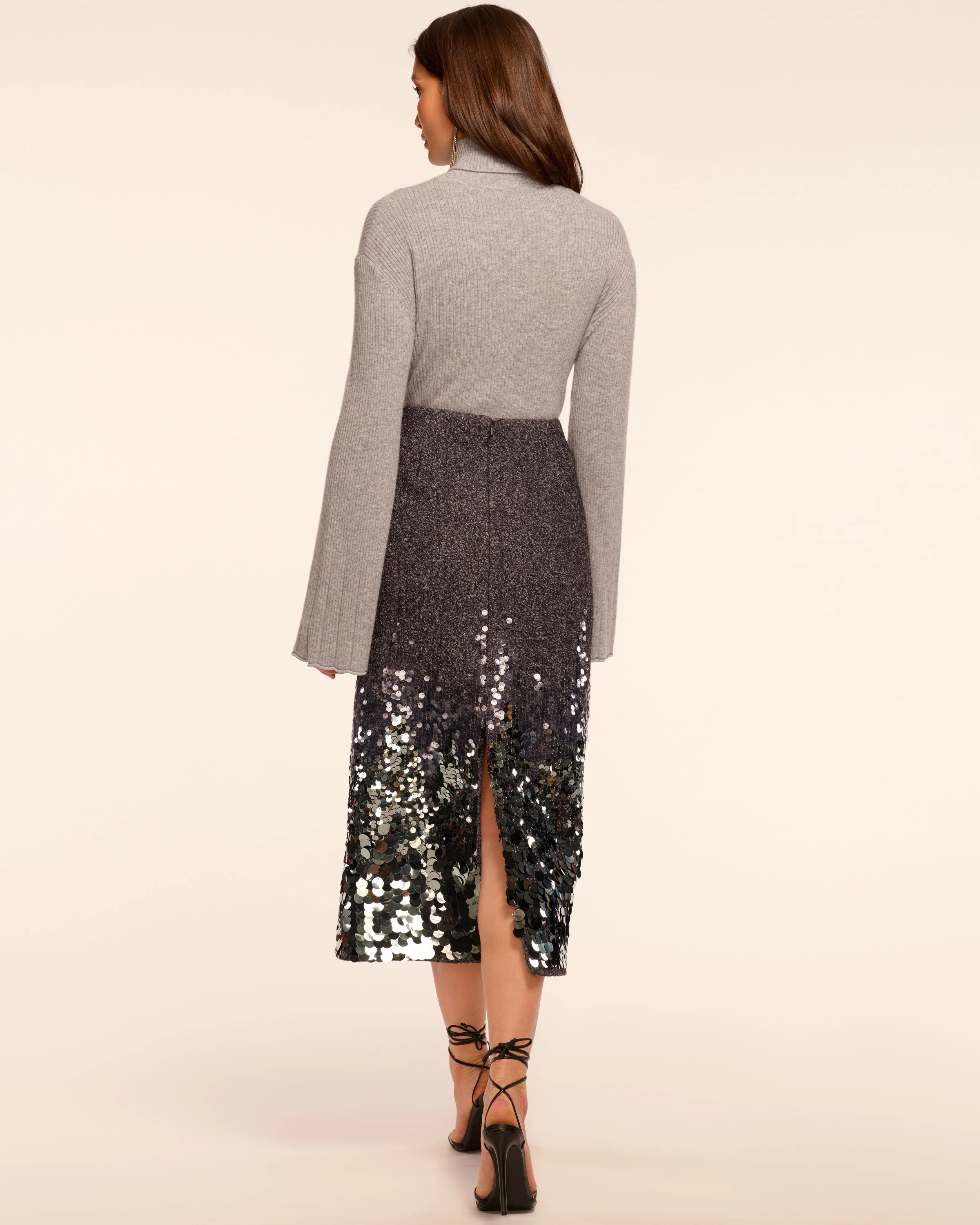 Peter Wool Blend Embellished Midi Skirt - Image 4