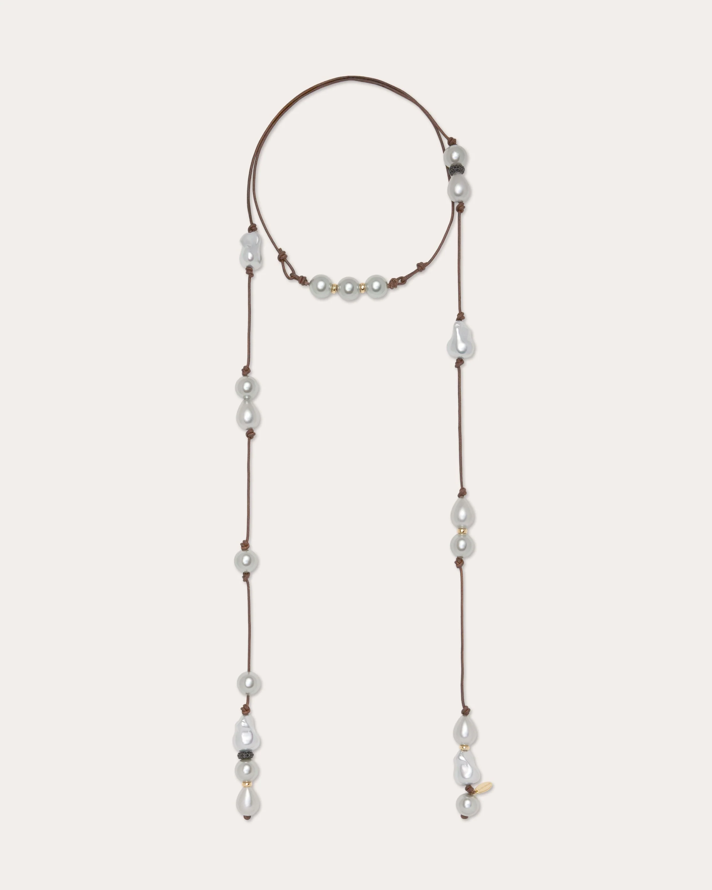 Riya Pearl Cord Wrap Necklace