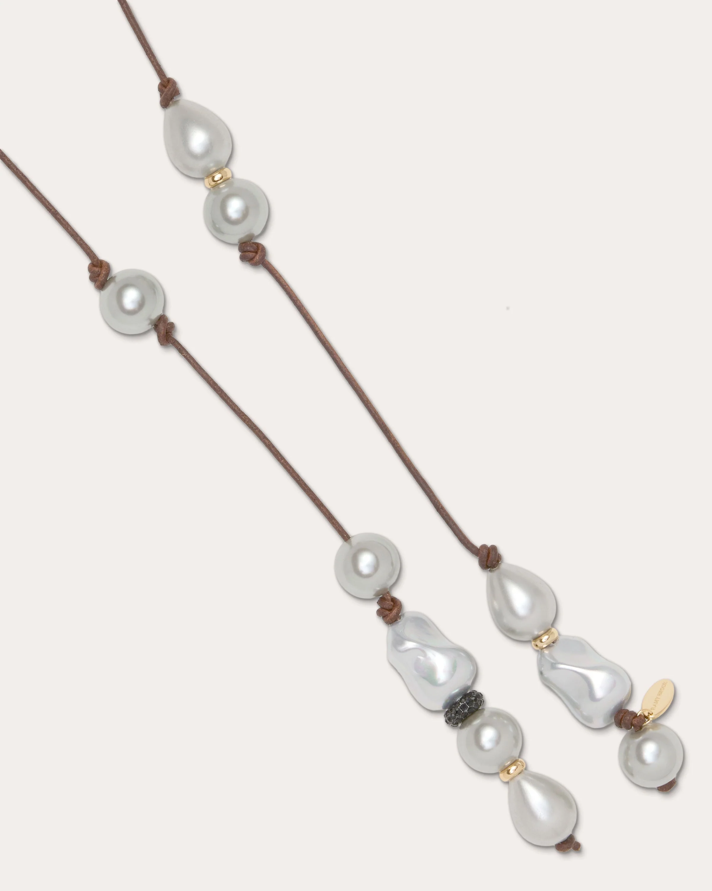 Riya Pearl Cord Wrap Necklace - Image 4