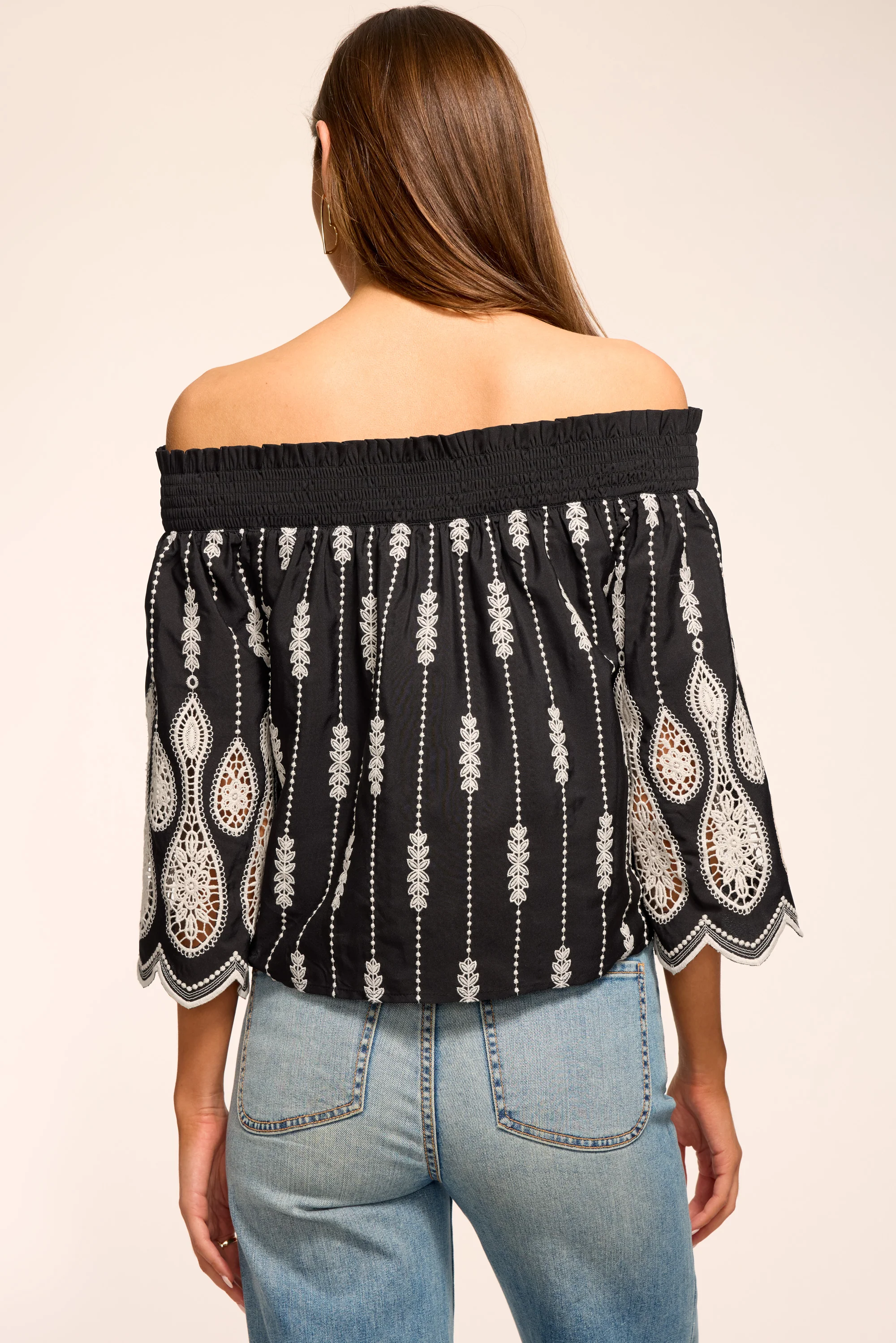 Rubie Embroidered Off-The-Shoulder Top - Image 3