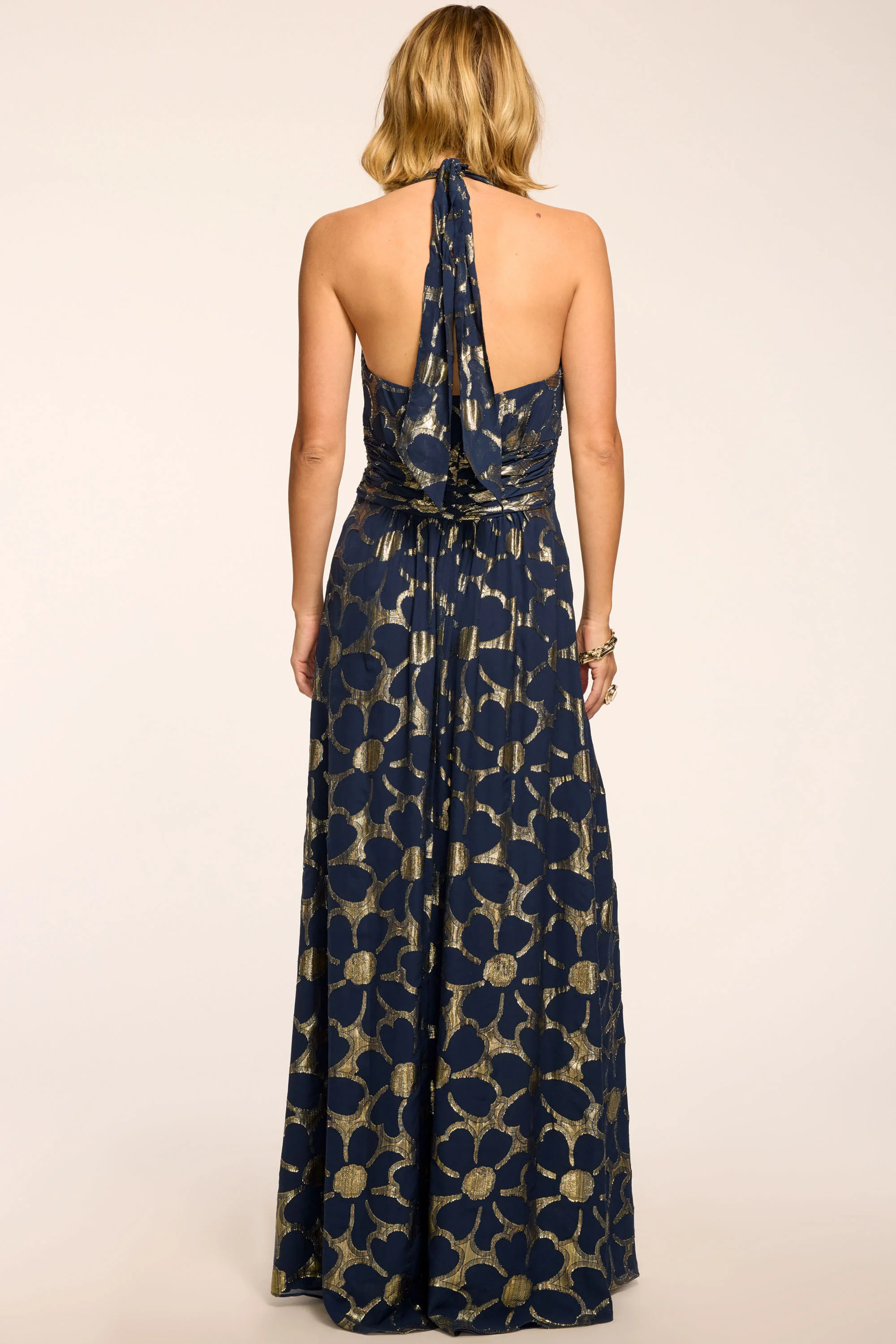 Stephanie Jacquard V-Neck Gown - Image 4