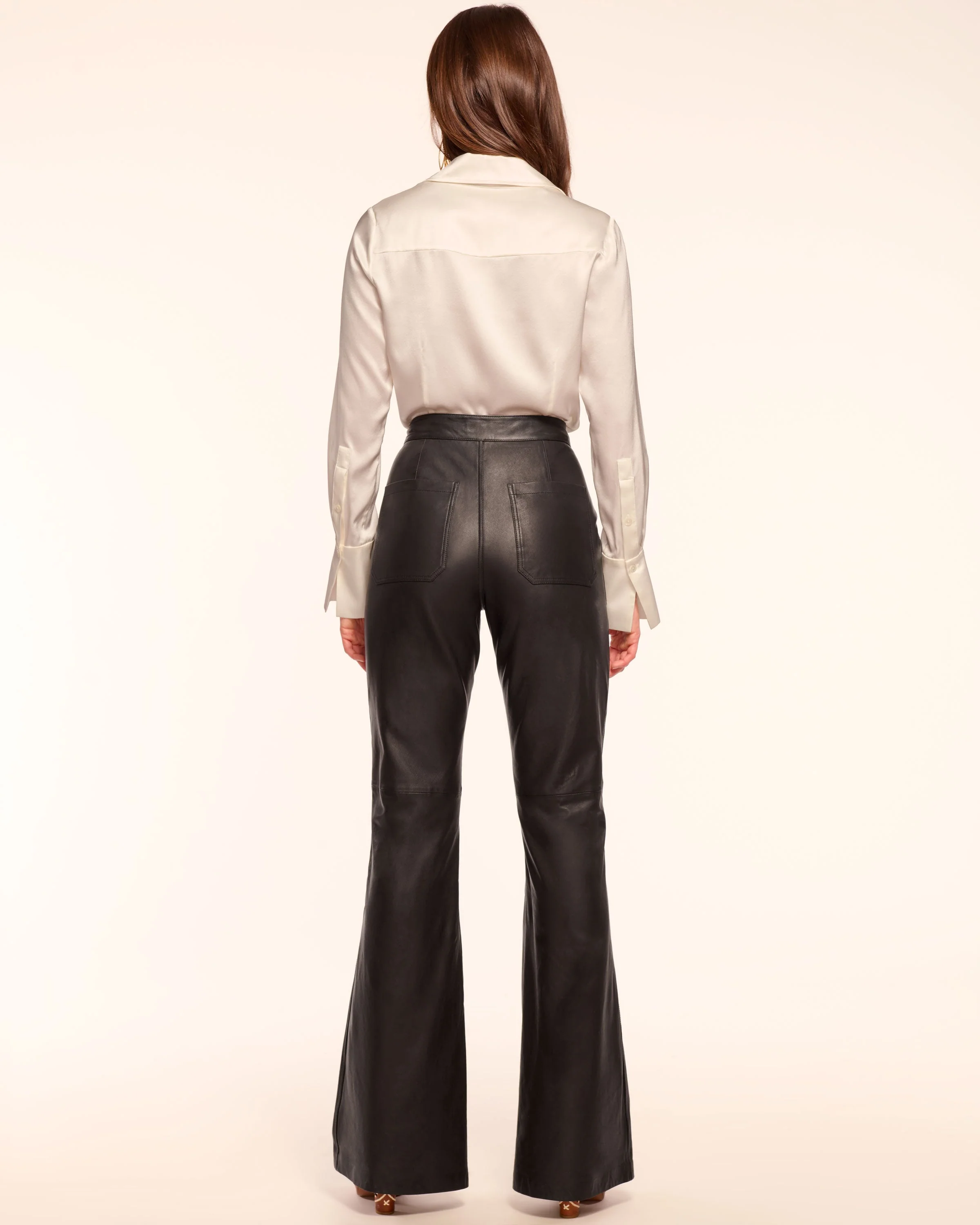 Theodora Leather High-Rise Wide Leg Pant - Image 4