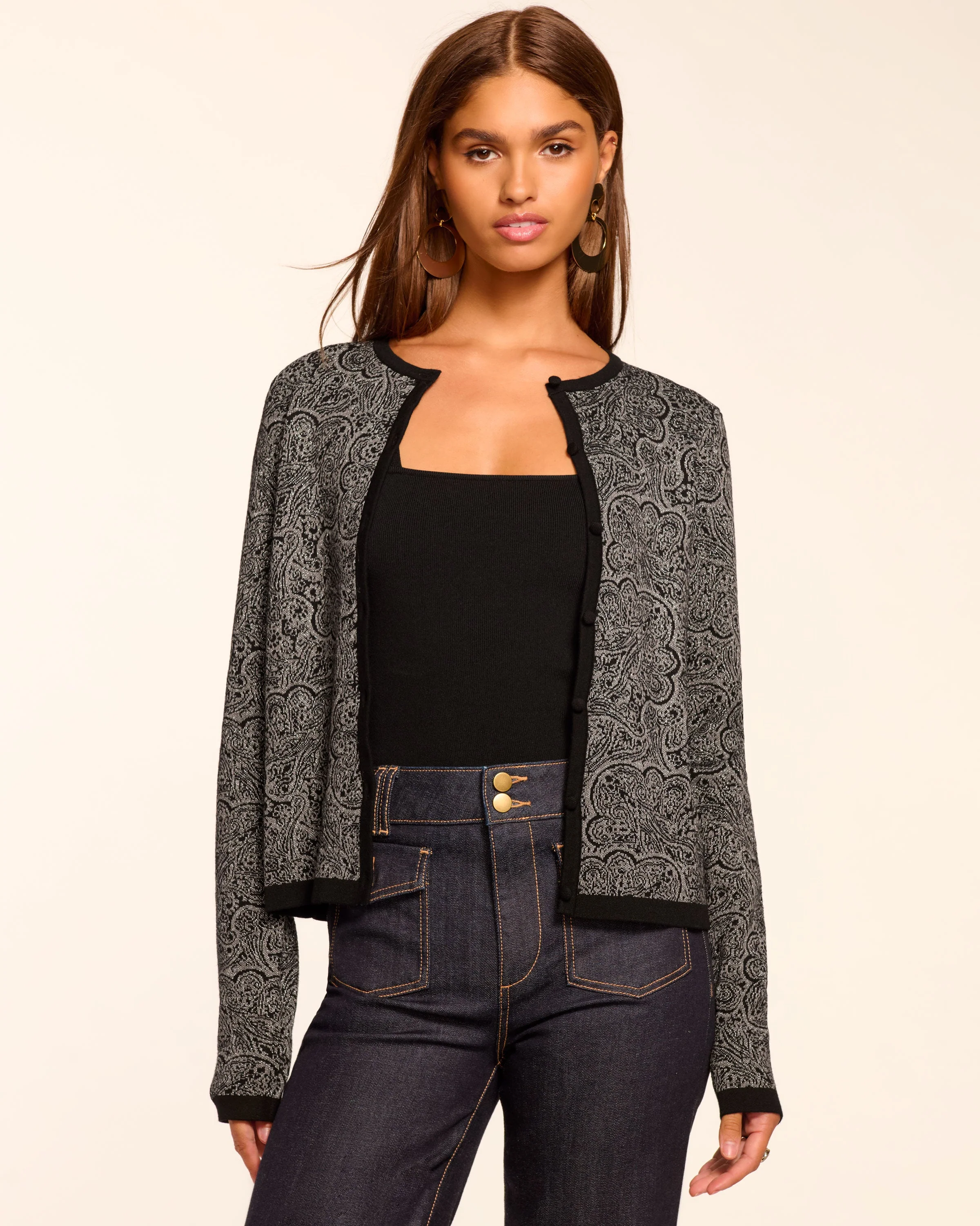 Tricia Metallic Cardigan Sweater - Image 2
