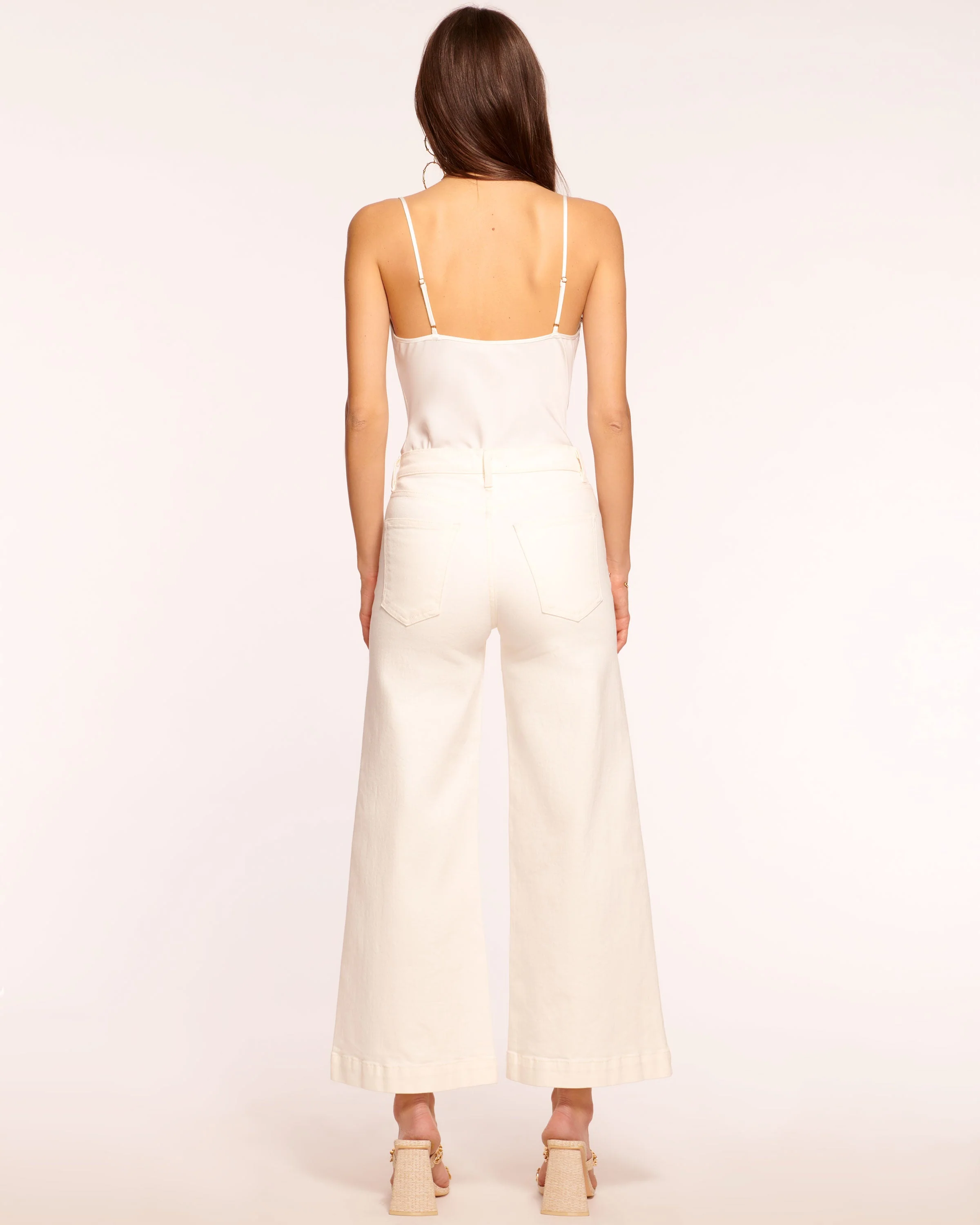 Tyra 5-Pocket Cropped Wide Leg Jean | WHITE - Image 4