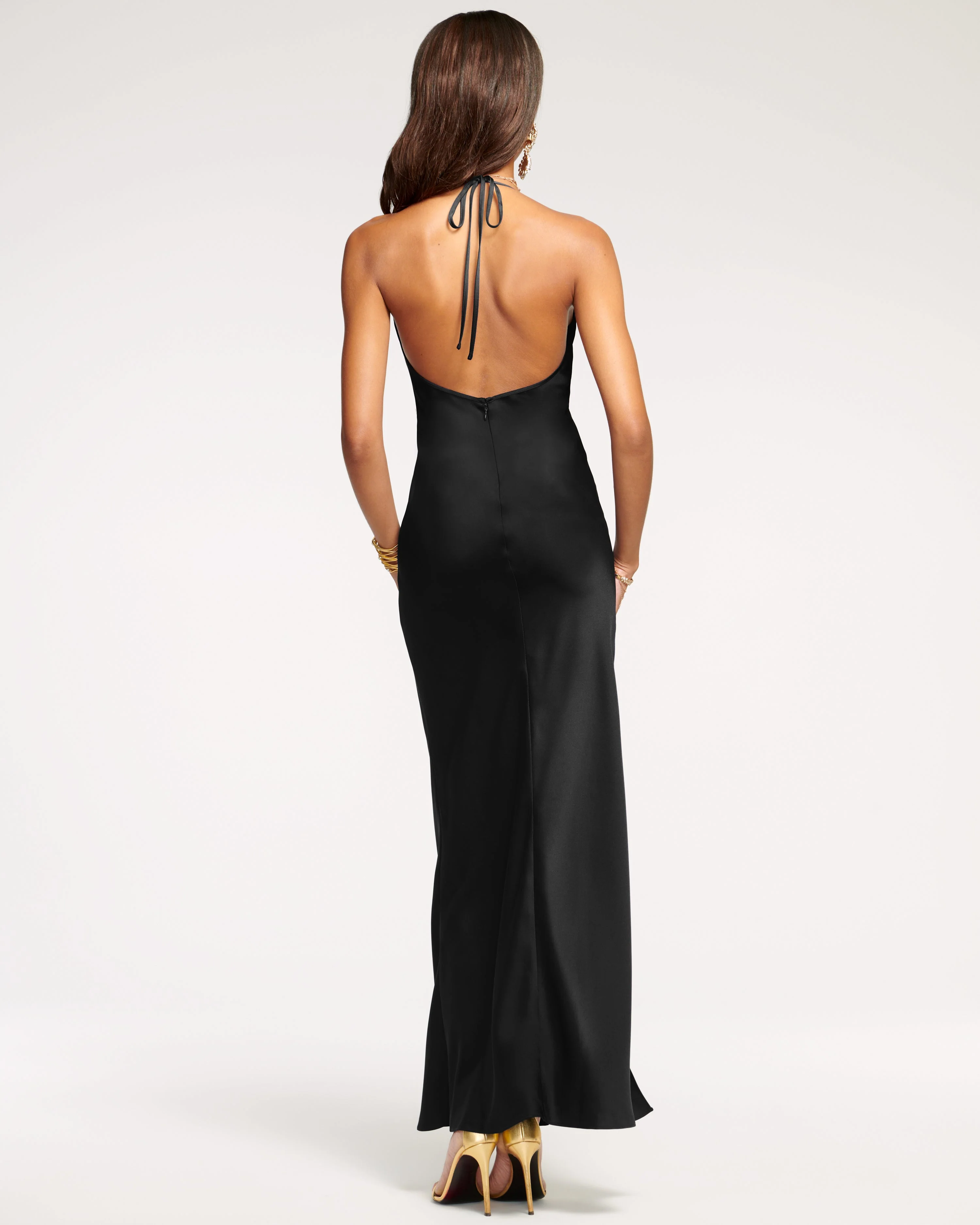 Valentina Plunging Halter Gown - Image 4